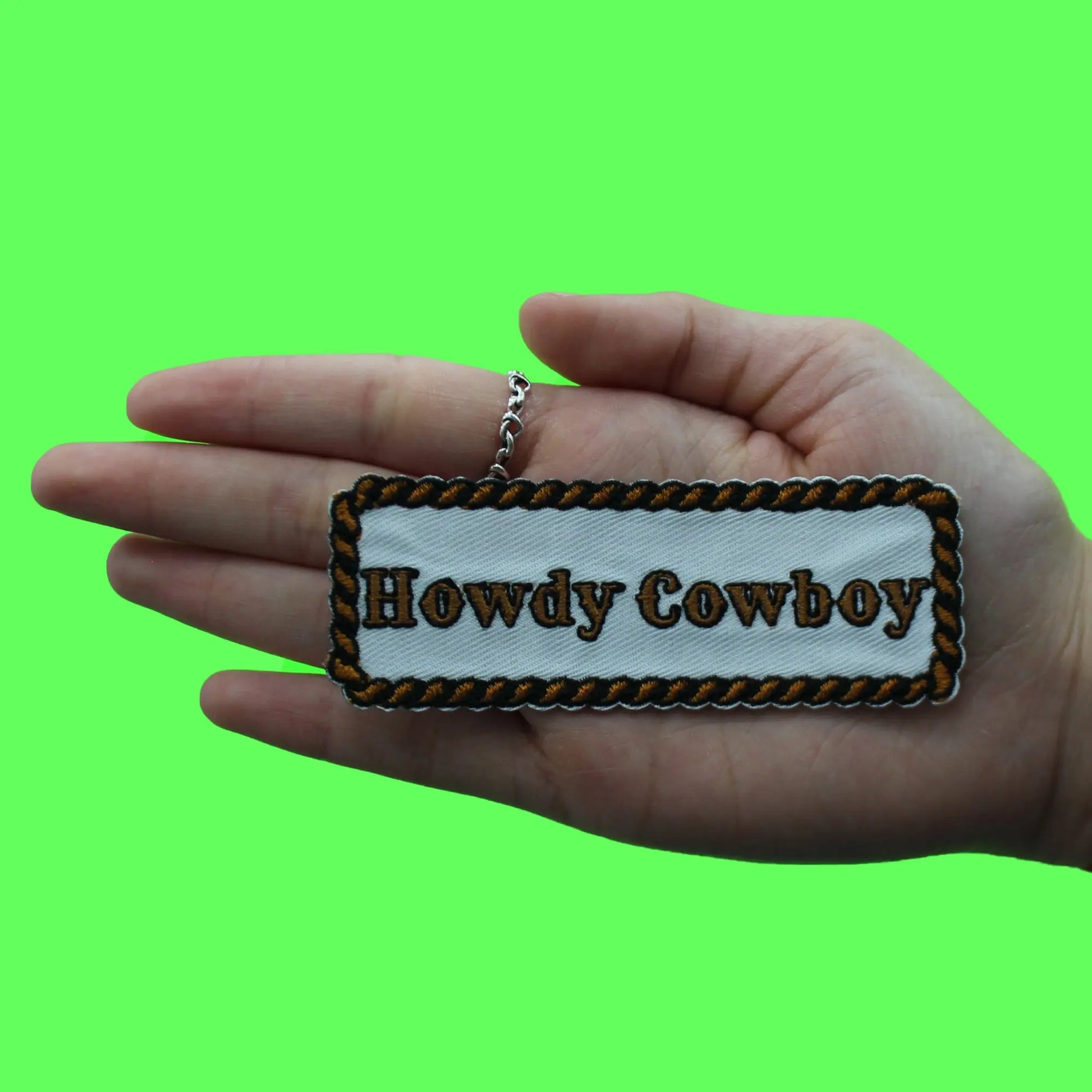 Howdy Cowboy Script Patch Cowboy Western Rope Embroidered Iron On
