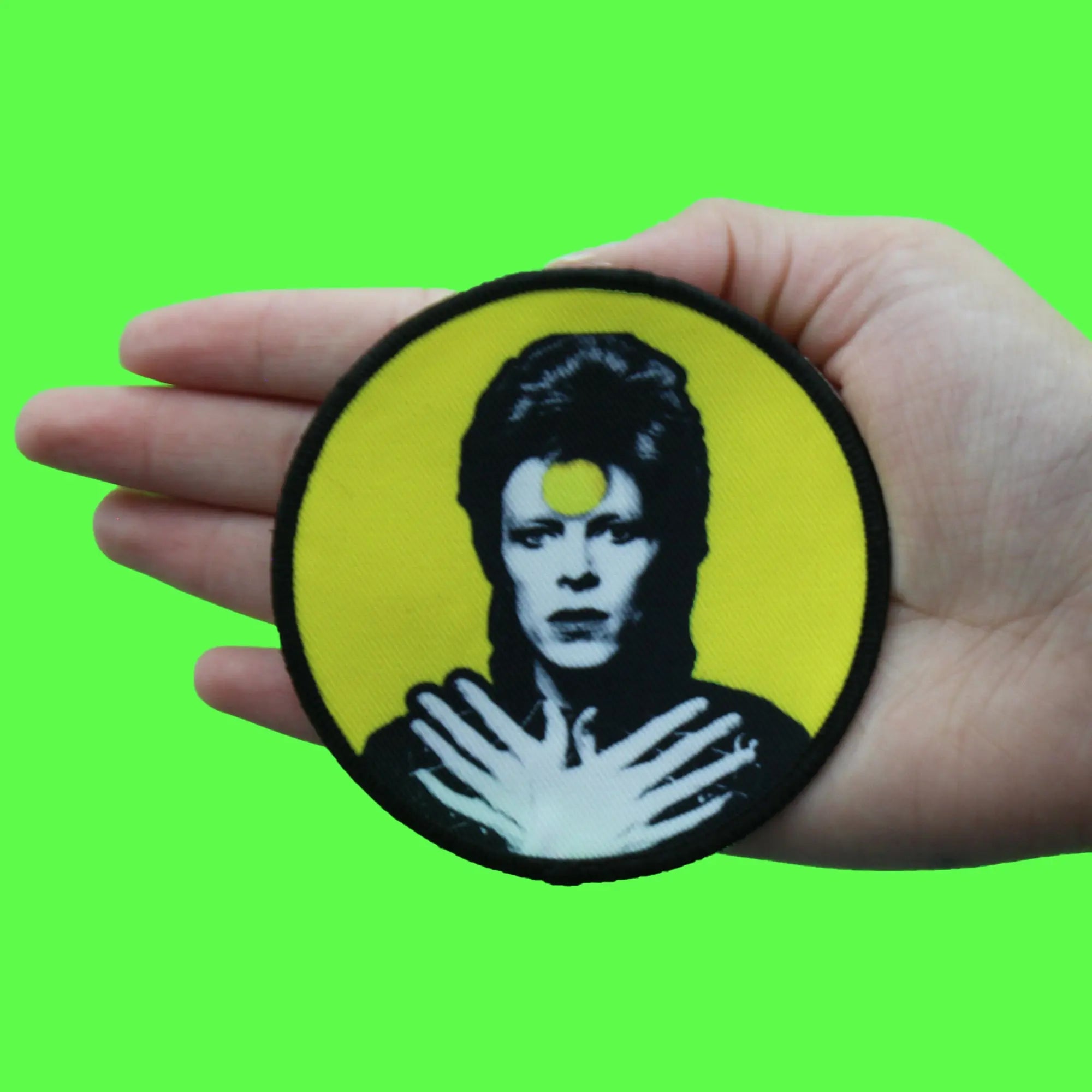 Icon David Bowie Patch Hands Crossed Pose Sublimated Iron On