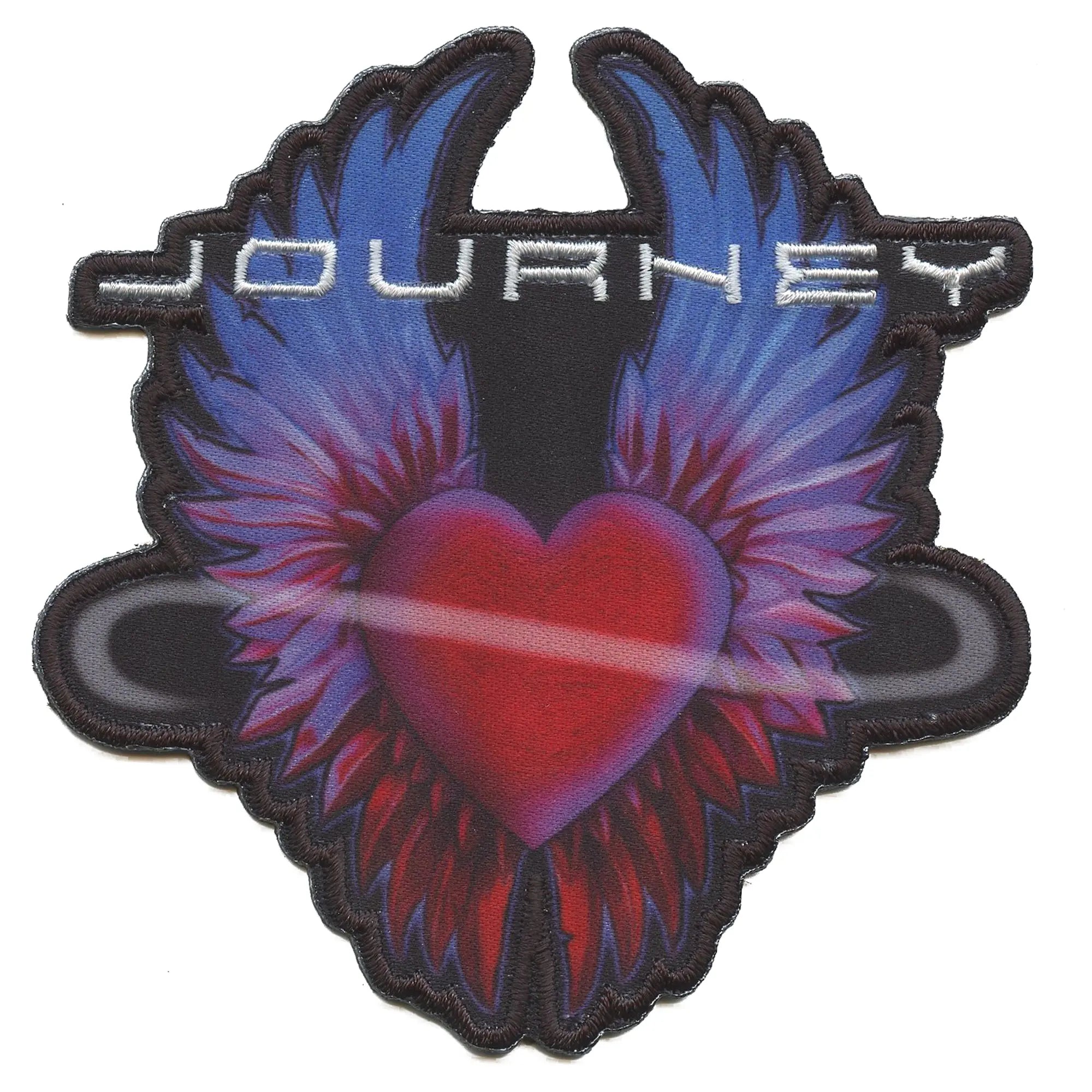 Journey Heart Wings Patch Soft Rock Band Embroidered Iron On