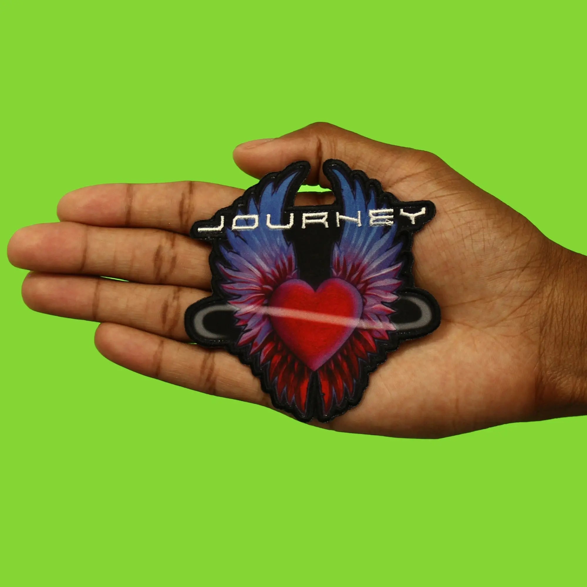 Journey Heart Wings Patch Soft Rock Band Embroidered Iron On