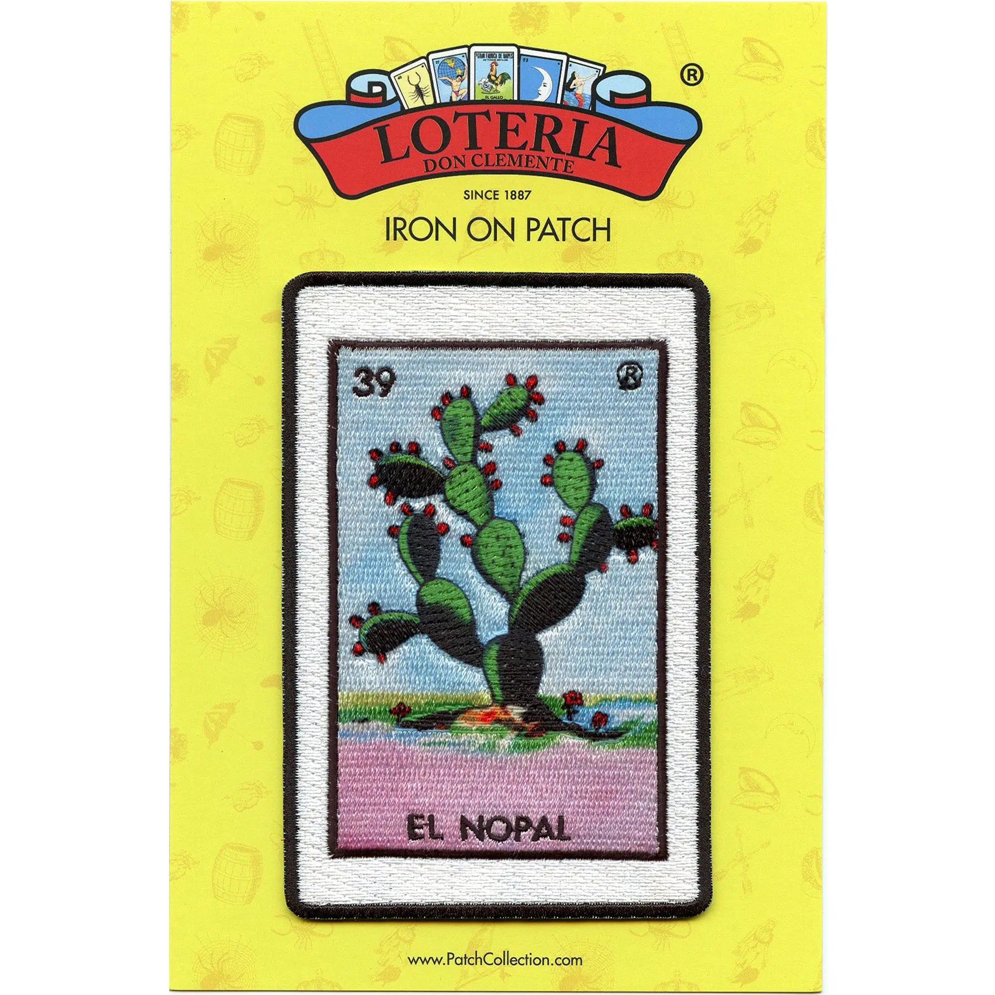El Nopal 39 Patch Mexican Loteria Card Sublimated Embroidery Iron On