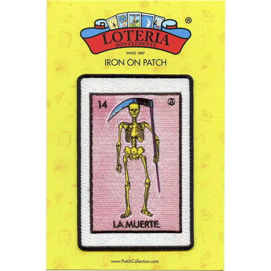 La Muerte 14 Patch Mexican Loteria Card Sublimated Embroidery Iron On