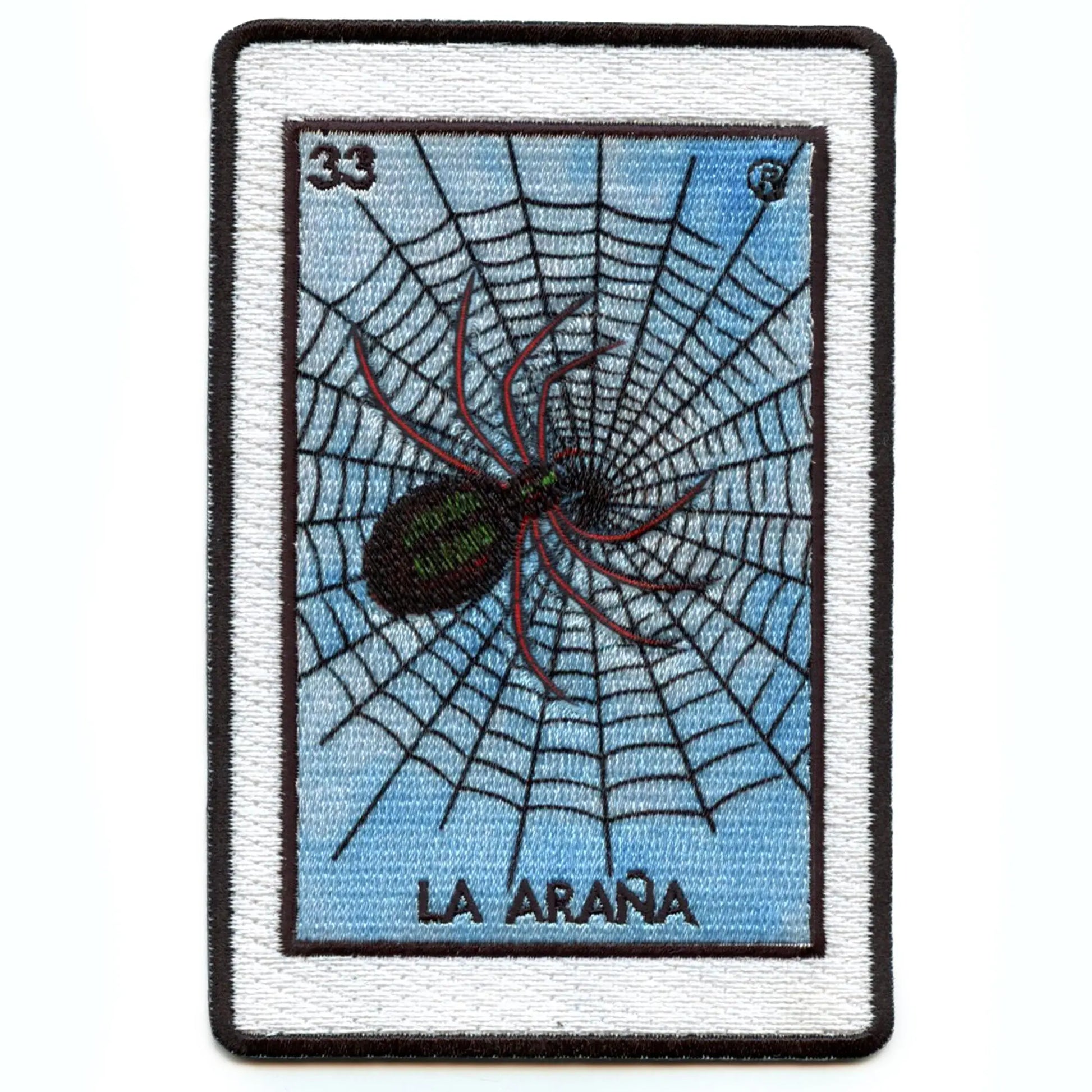 La Arana 33 Patch Mexican Loteria Card Sublimated Embroidery Iron On
