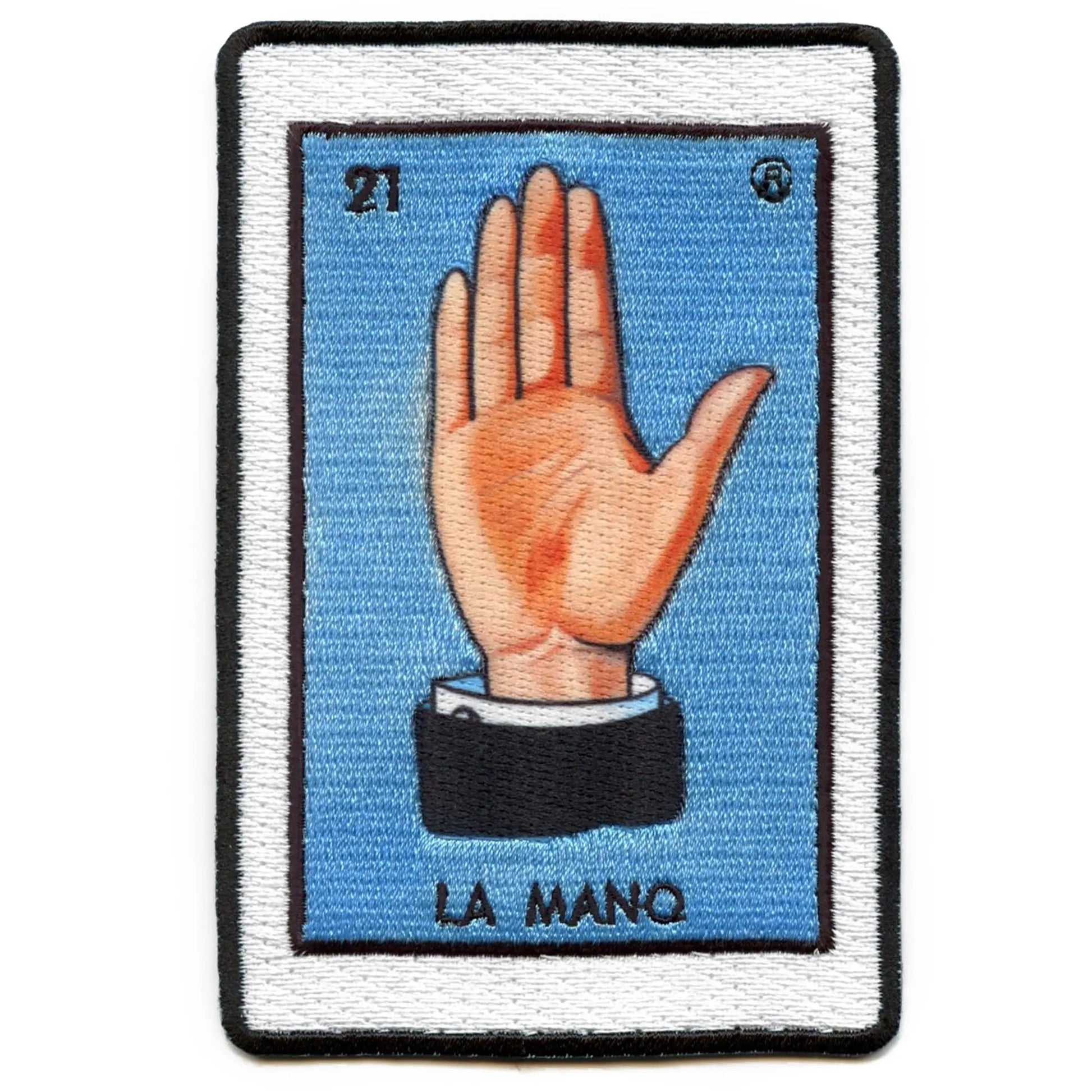 La Mano 21 Patch Mexican Loteria Card Sublimated Embroidery Iron On