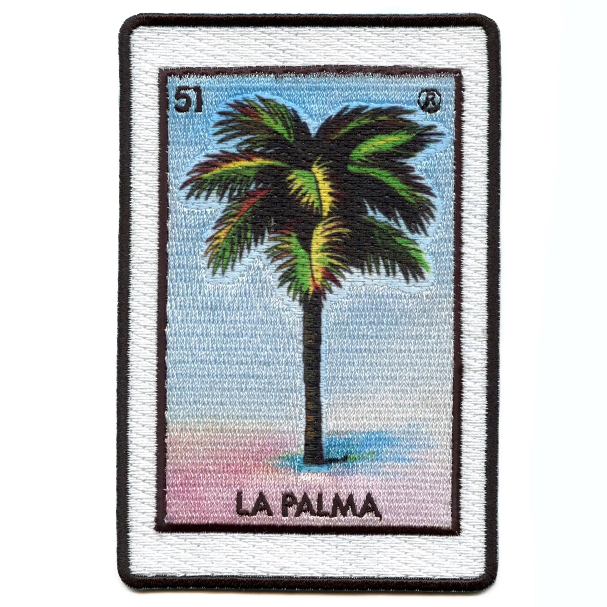 La Palma 51 Patch Mexican Loteria Card Sublimated Embroidery Iron On