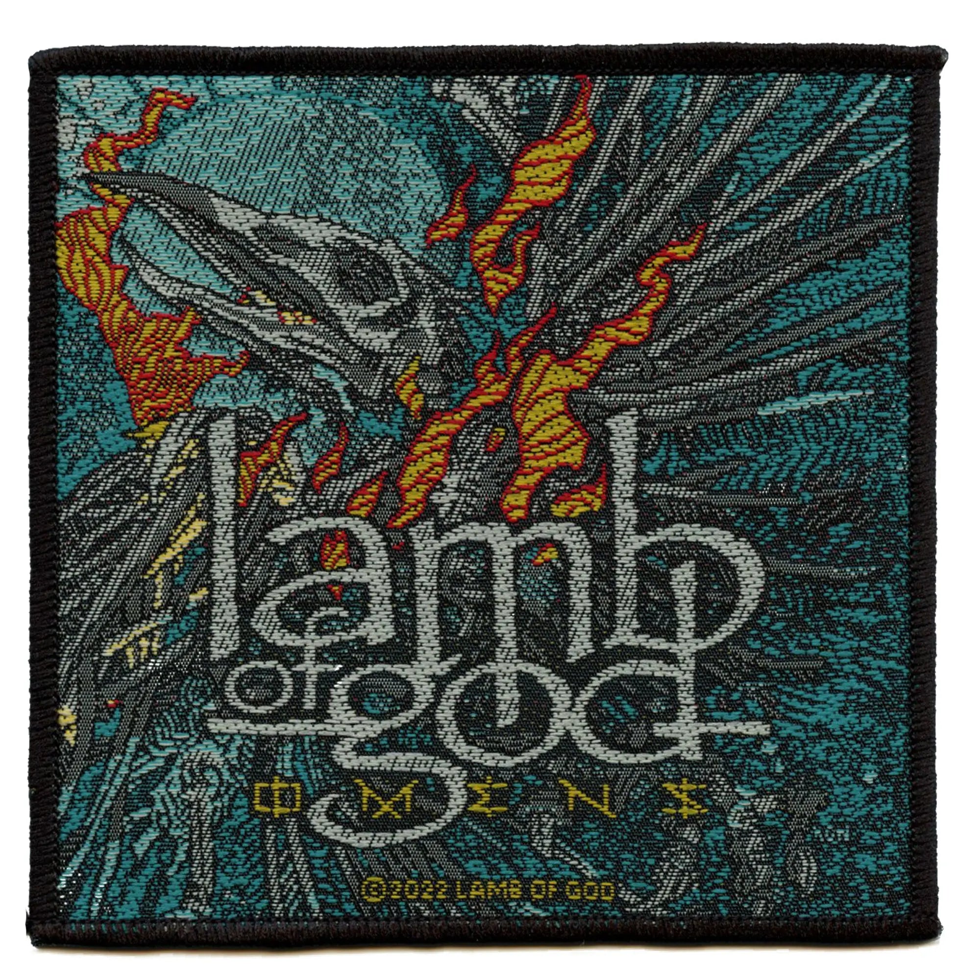 Patch Lamb Of God Omens Metal Band Tissé Thermocollant