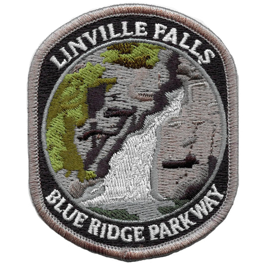 Linville Falls Travel Patch Blue Ridge Parkway Embroidered Iron On
