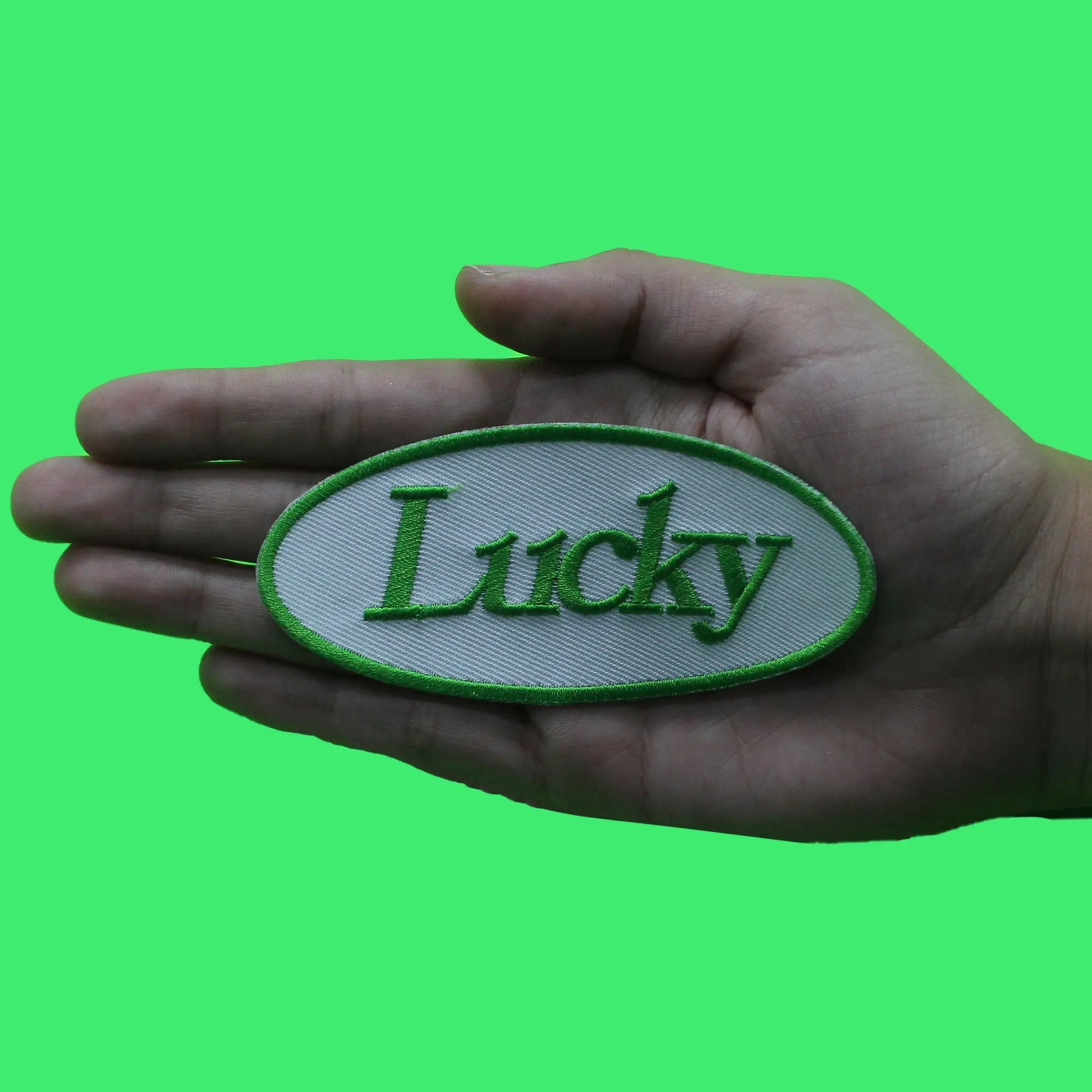 Lucky Name Tag Patch Irish Holiday Leprechaun Embroidered Iron On