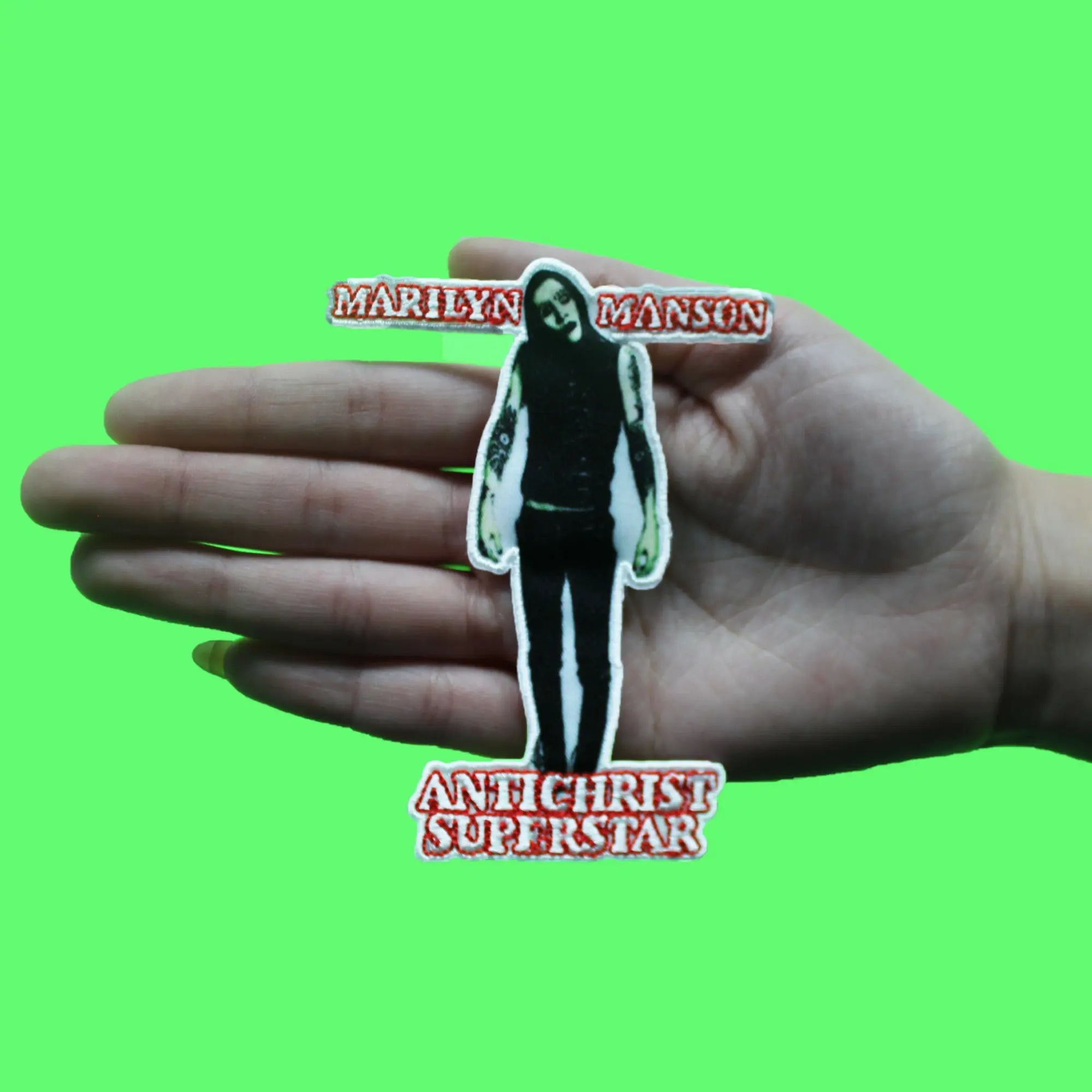 Marilyn Manson Antichrist Superstar Patch Heavy Metal Rock Sublimated Embroidery Iron On