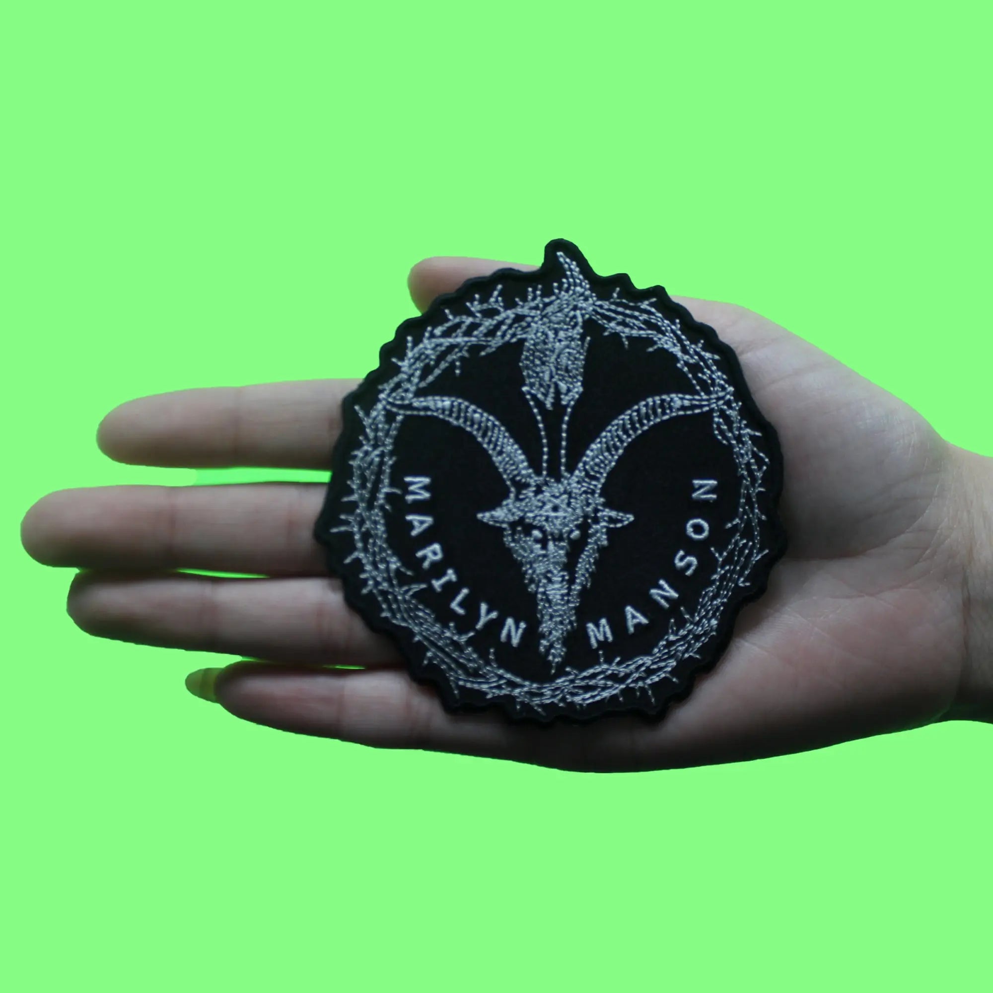 Marilyn Manson Bapho Head Patch Heavy Metal Rock Band Embroidered Iron On