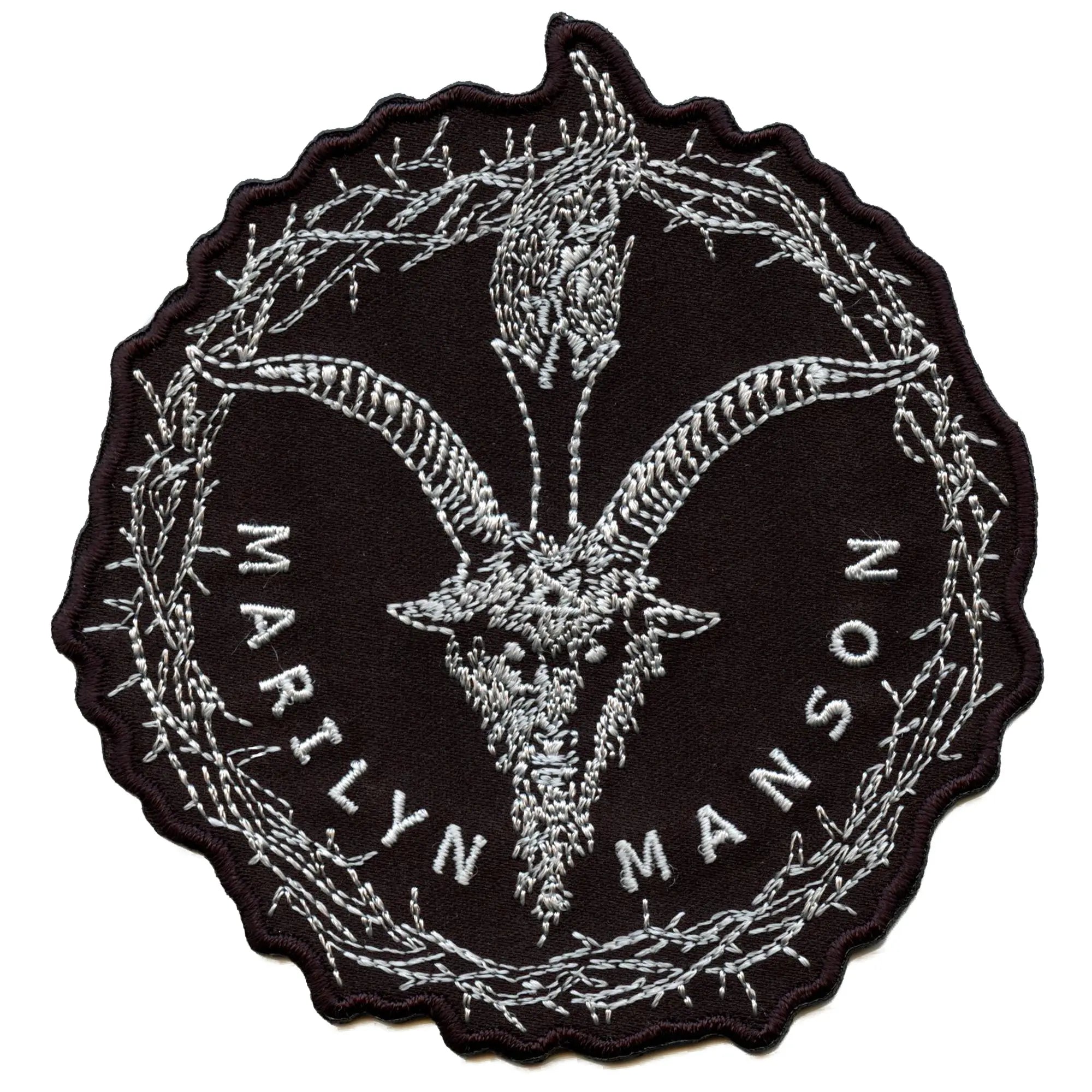 Marilyn Manson Bapho Head Patch Heavy Metal Rock Embroidered Iron On