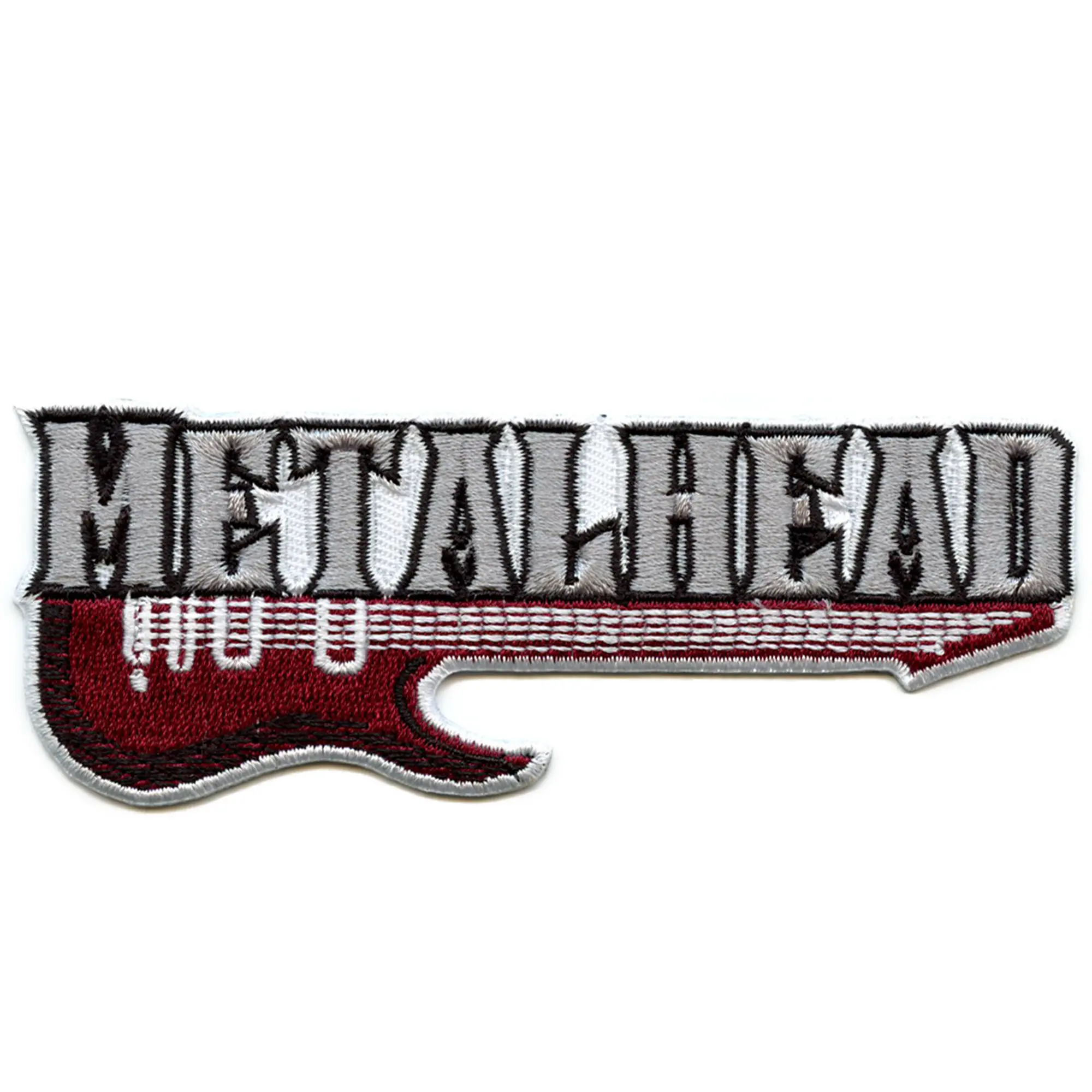 Patch de guitare rock metalhead musique heavy metal brodé thermocollant