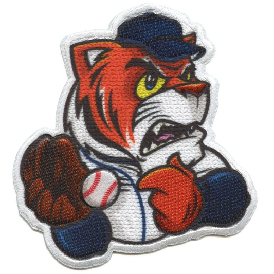 Michigan Detroit Mascot PhotoPatch Baseball Cat Parody Embroidery Iron On