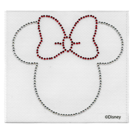 Minnie Mouse Rhinestone Head Patch Disney Mickey Cartoon Applique Iron On