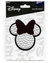 Minnie Mouse Plastic Pearl Head Patch Black Disney Cartoon Chenille Iron On