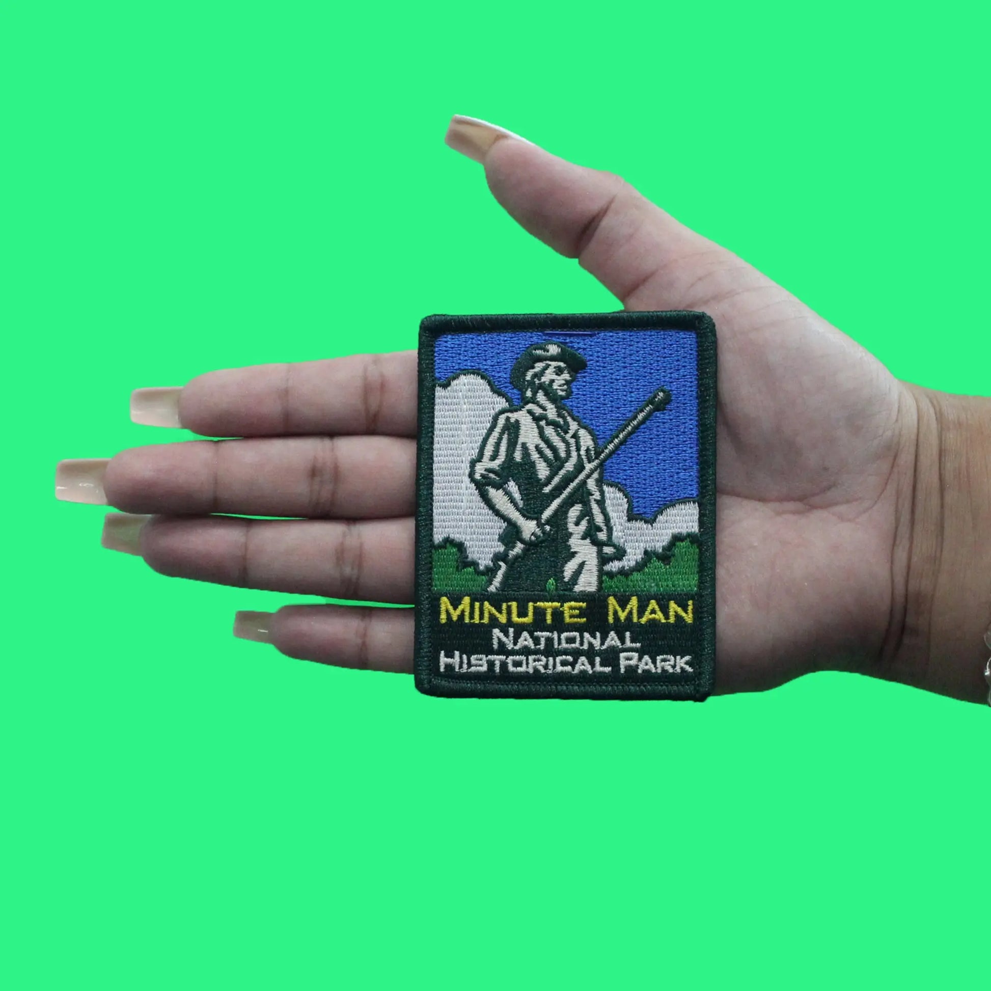 Minute Man National Historical Park Patch World Travel Massachusetts Embroidered Iron On