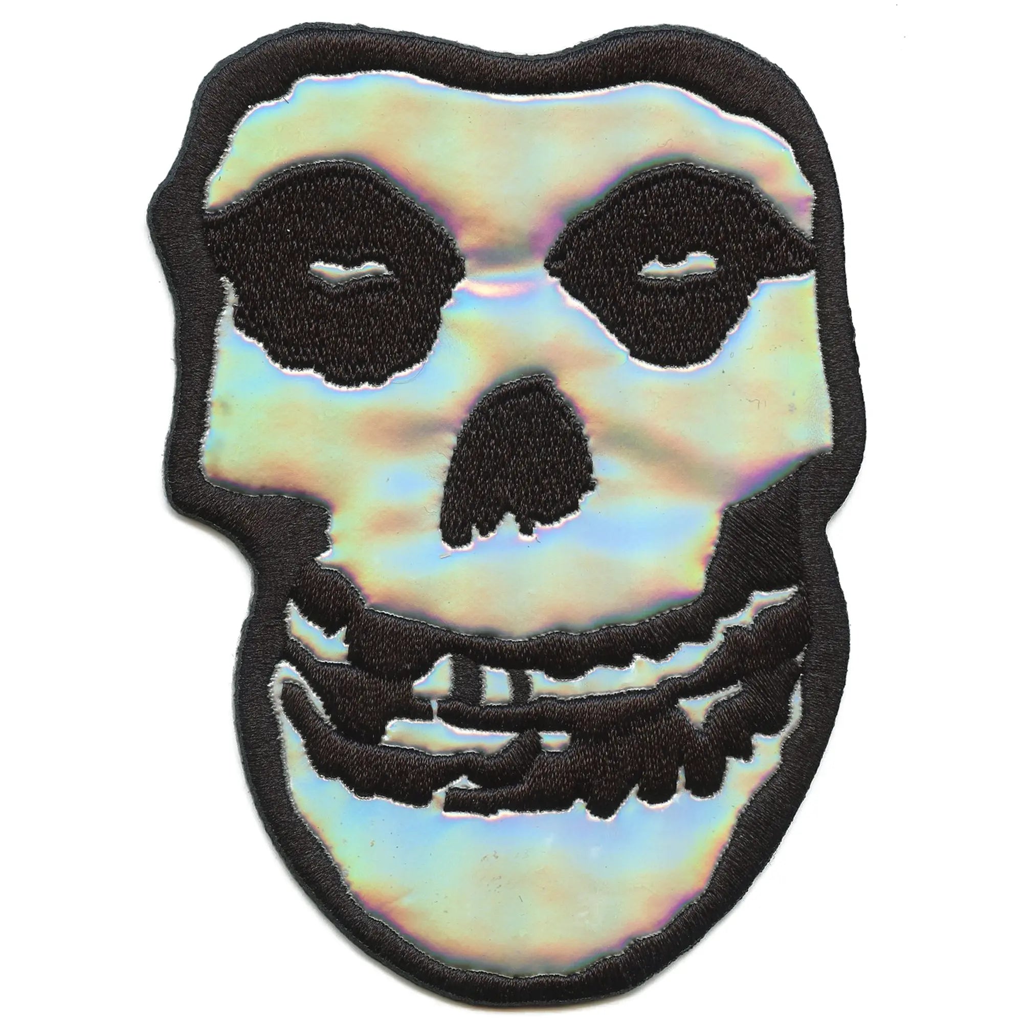 Misfits Sonic Silver Skull Patch Punk Rock Band Applique Iron On