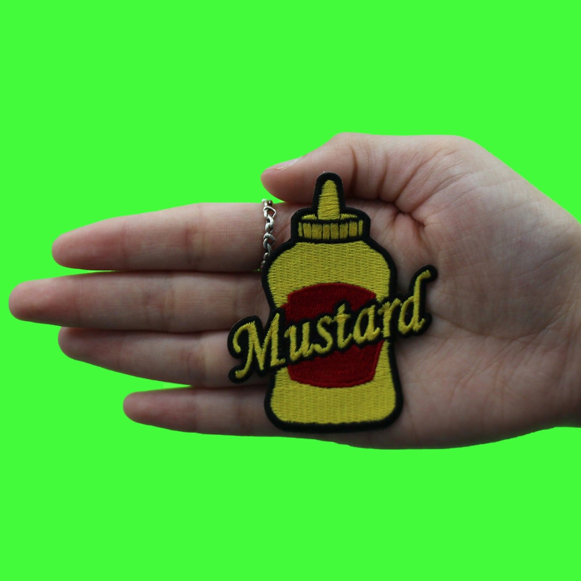 Mustard Bottle Condiment Patch Liquid Seasoning Sauce Embroidered Iron on
