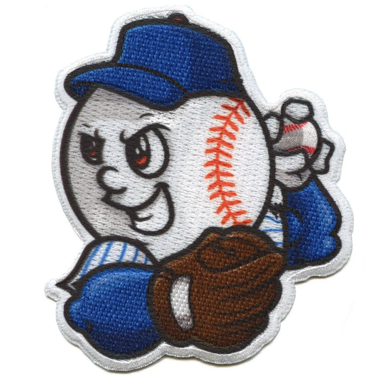 New York Mascot PhotoPatch Baseball Queens Parody Embroidery Iron On