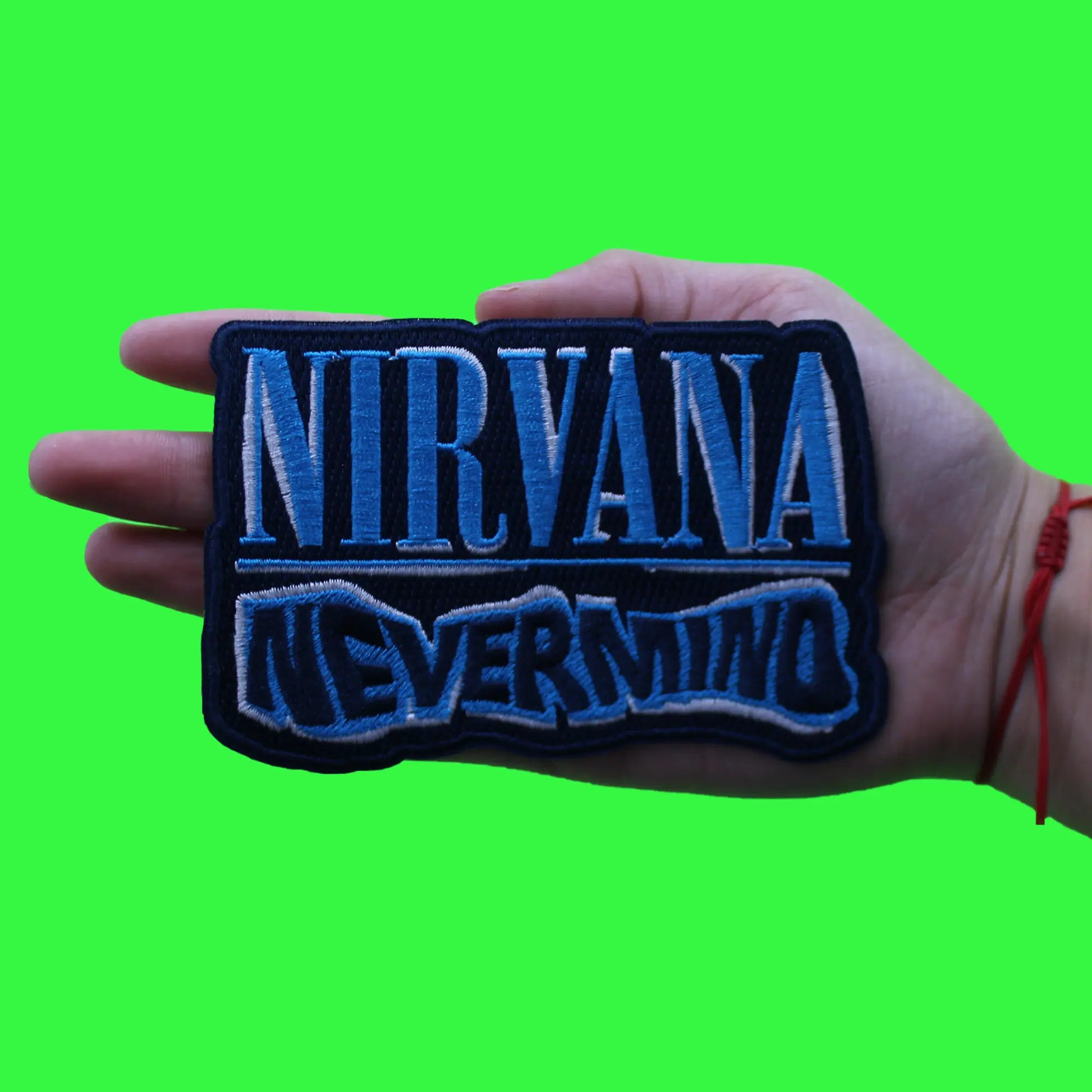 Nirvana Nevermind Wavy Cut-Out Patch Grunge Alternative Rock Embroidered Iron On