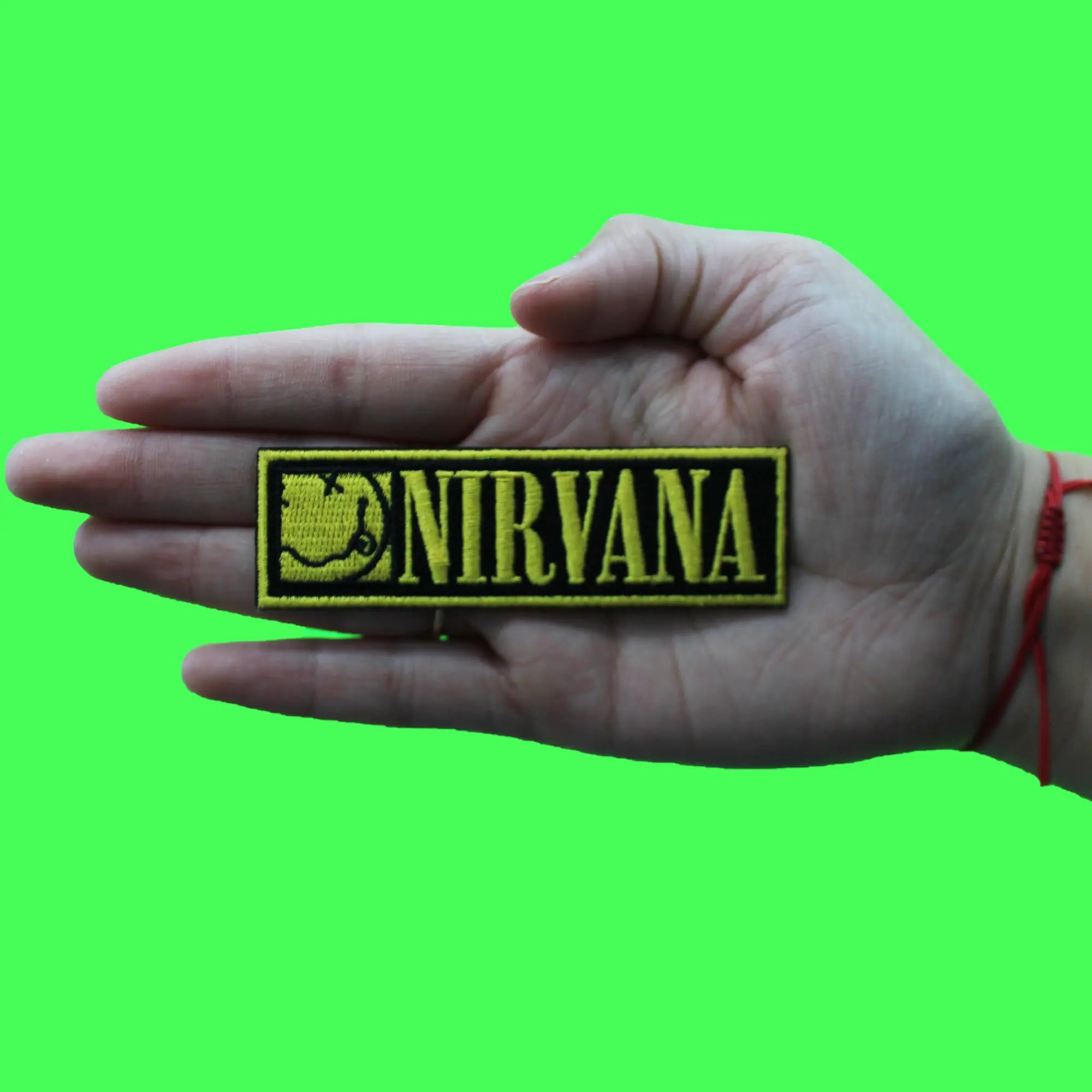 Nirvana Small Happy Face Logo Patch Grunge Alternative Rock Embroidered Iron On