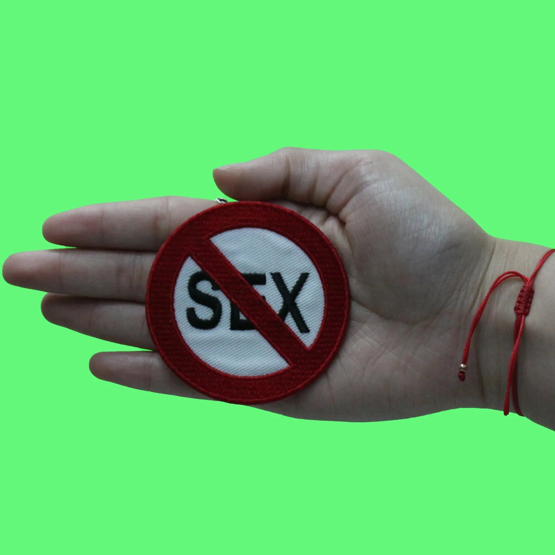 No Sex Round Patch Christian Celibacy Marriage Embroidered Iron On