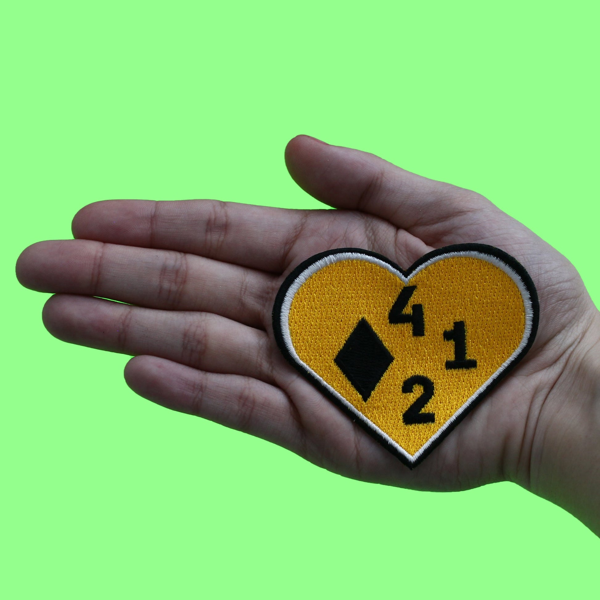 Pittsburgh 412 Heart Patch Area Code Pennsylvania Love Embroidered Iron On