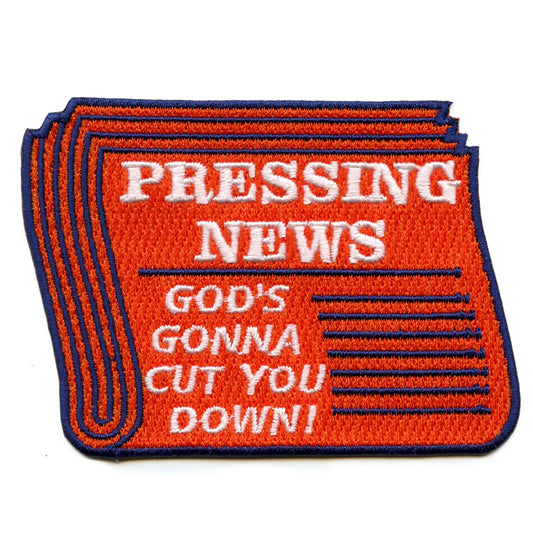 Johnny Cash Pressing News Patch God's Ganna Cut You Down Embroidered Iron On