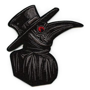 Red Eye Plague Doctor Patch Renaissance Pandemic Embroidered Iron On