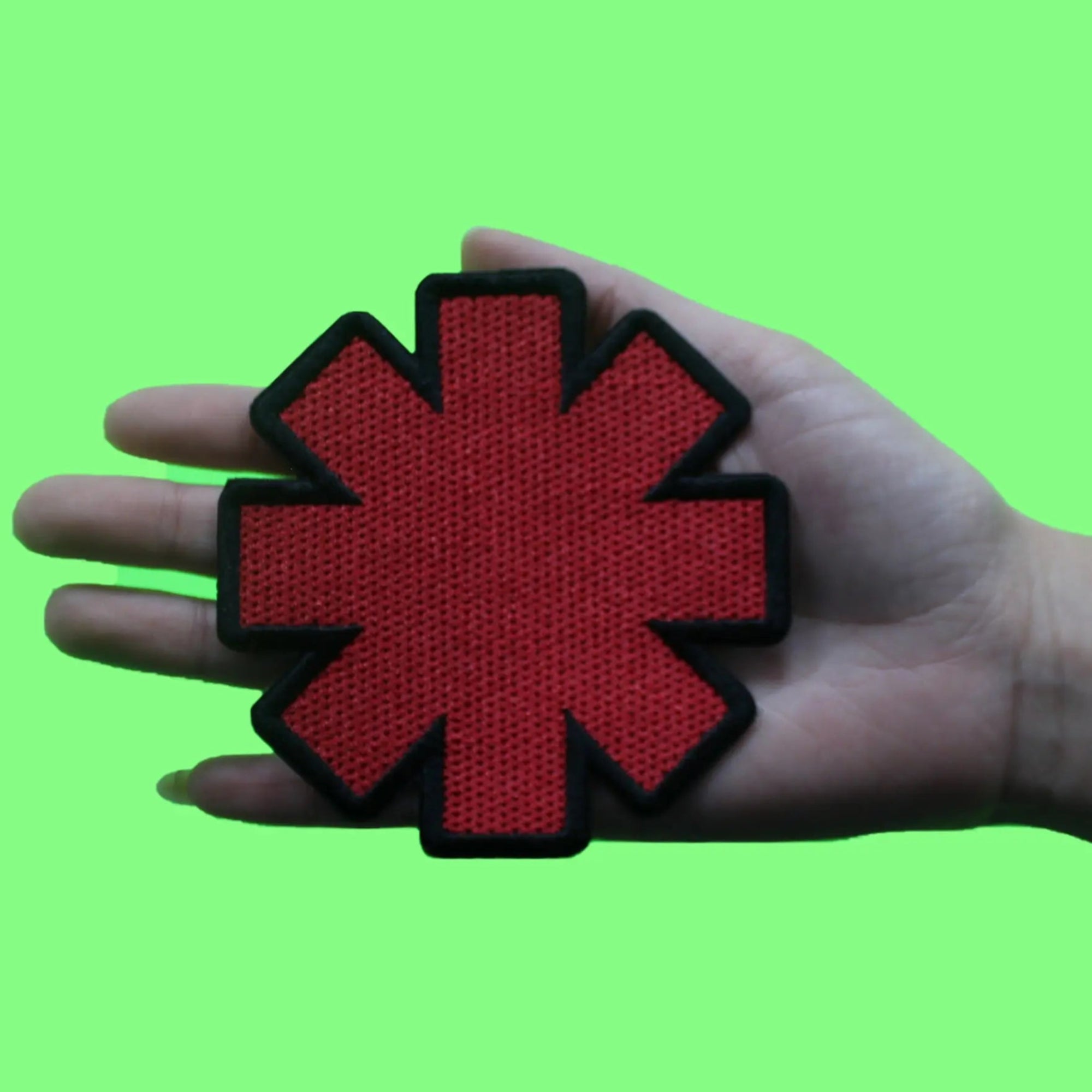 Red Hot Chili Peppers Patch Asterisk Cut Out Embroidered Iron On