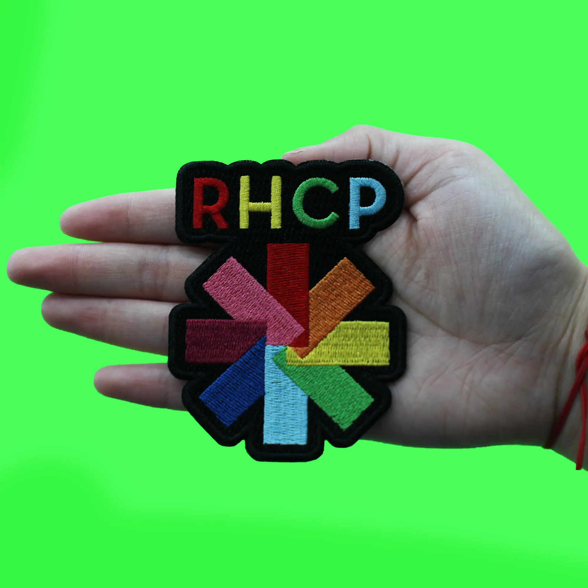 Red Hot Chili Peppers Rainbow Asterisk Patch California Rock Band Embroidered Iron On