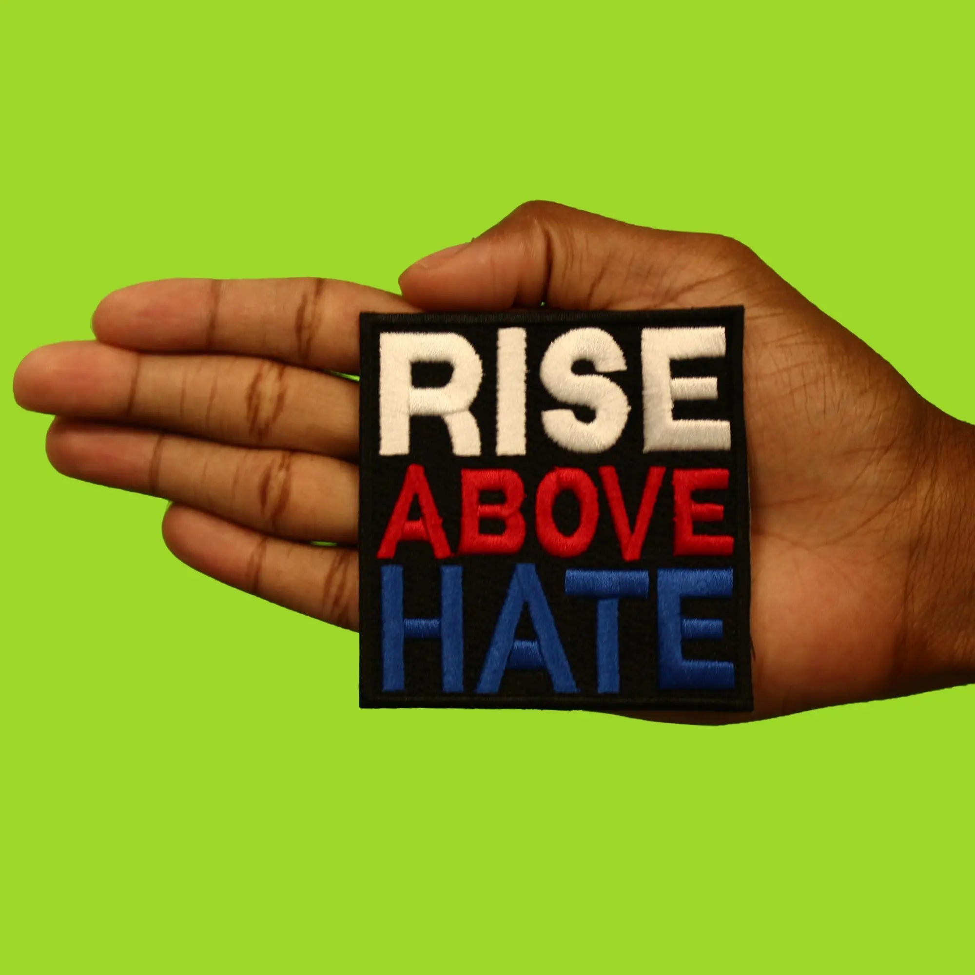 Rise Above Hate Patch Wrestling Fandom Script Embroidered Iron On