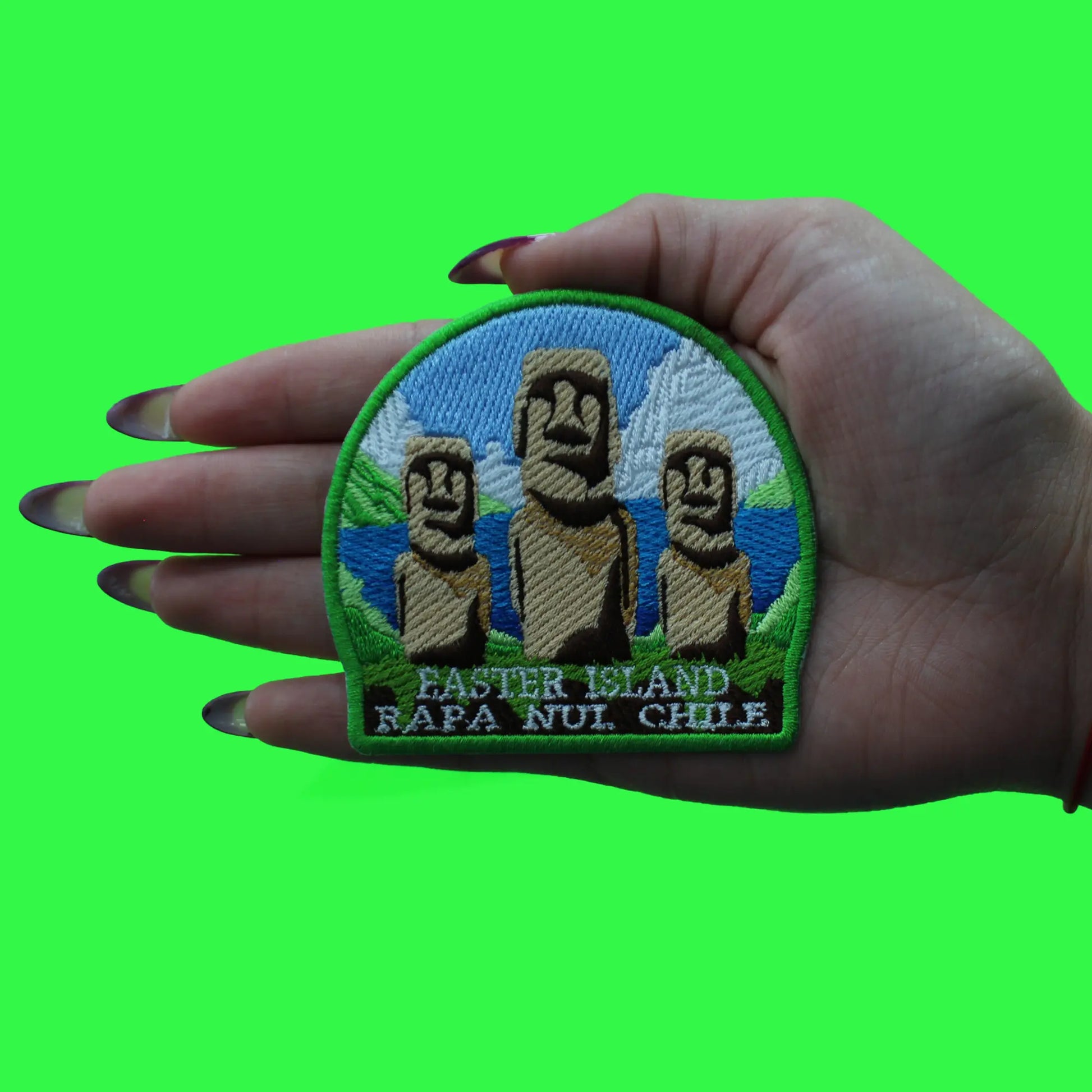 Rupa Nui Chile Eastern Island Patch Travel Collectible Souvenir Embroidered Iron on