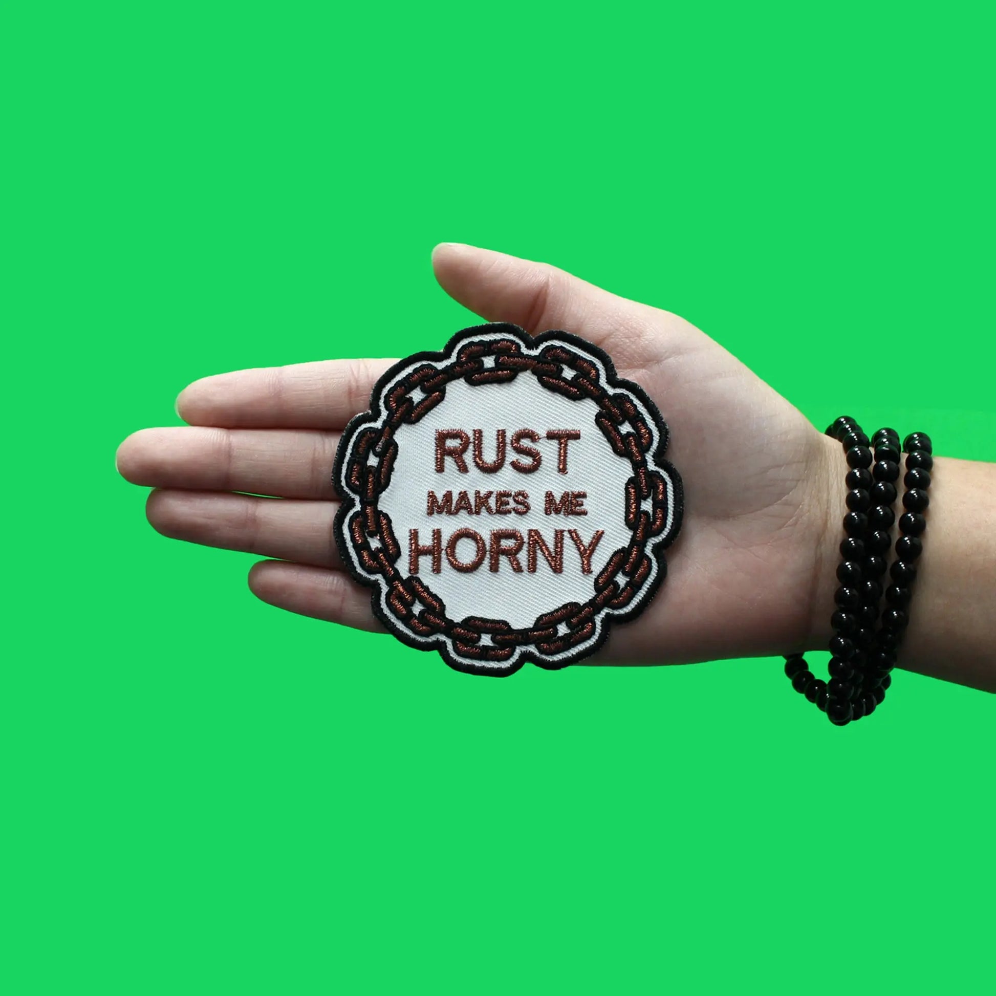 Rust Makes Me Horny Patch Funny Mechanic Gearhead Embroidered Iron On