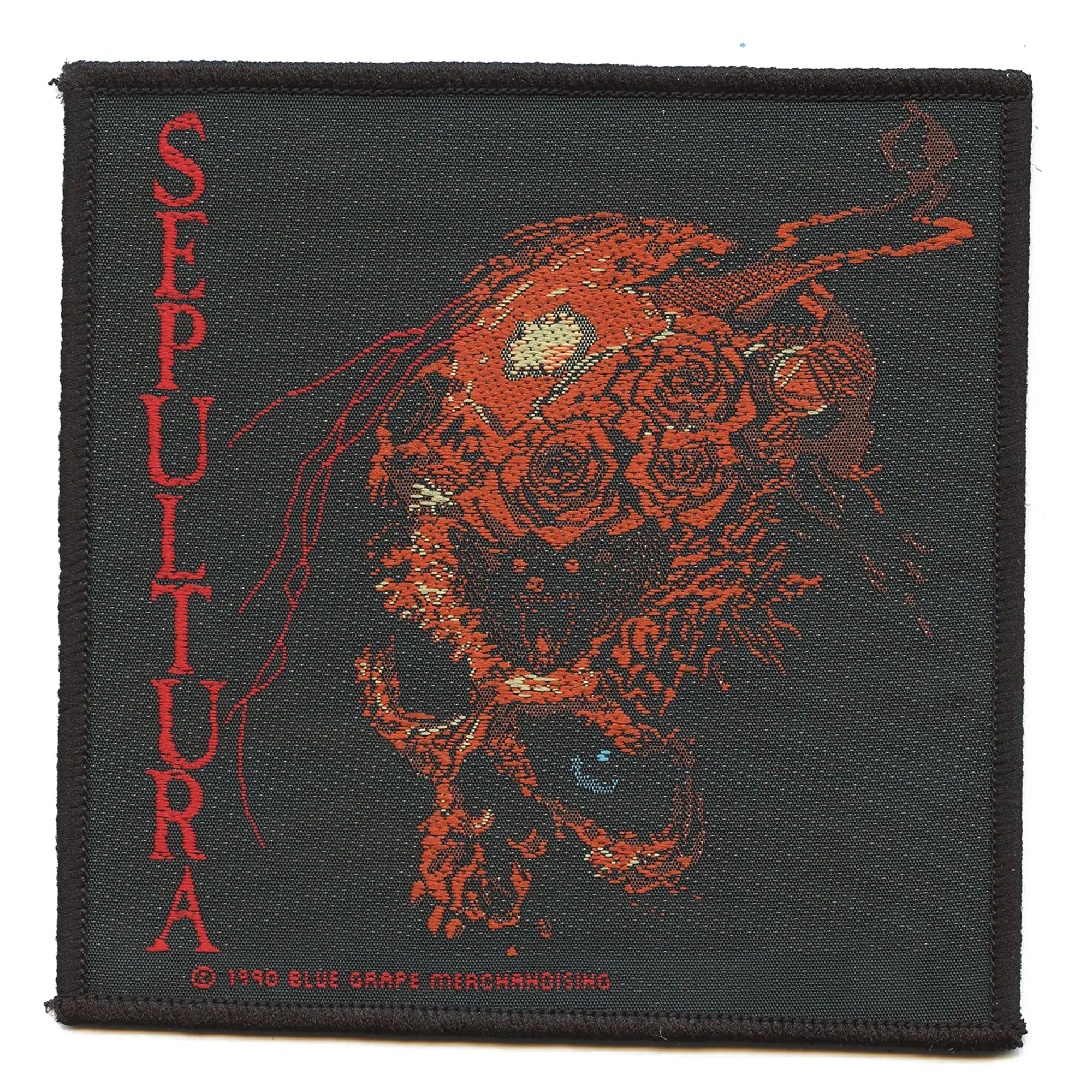 Sepultura Beneath the Remains Patch Album Cover Heavy Metal Band Embroidered Iron On