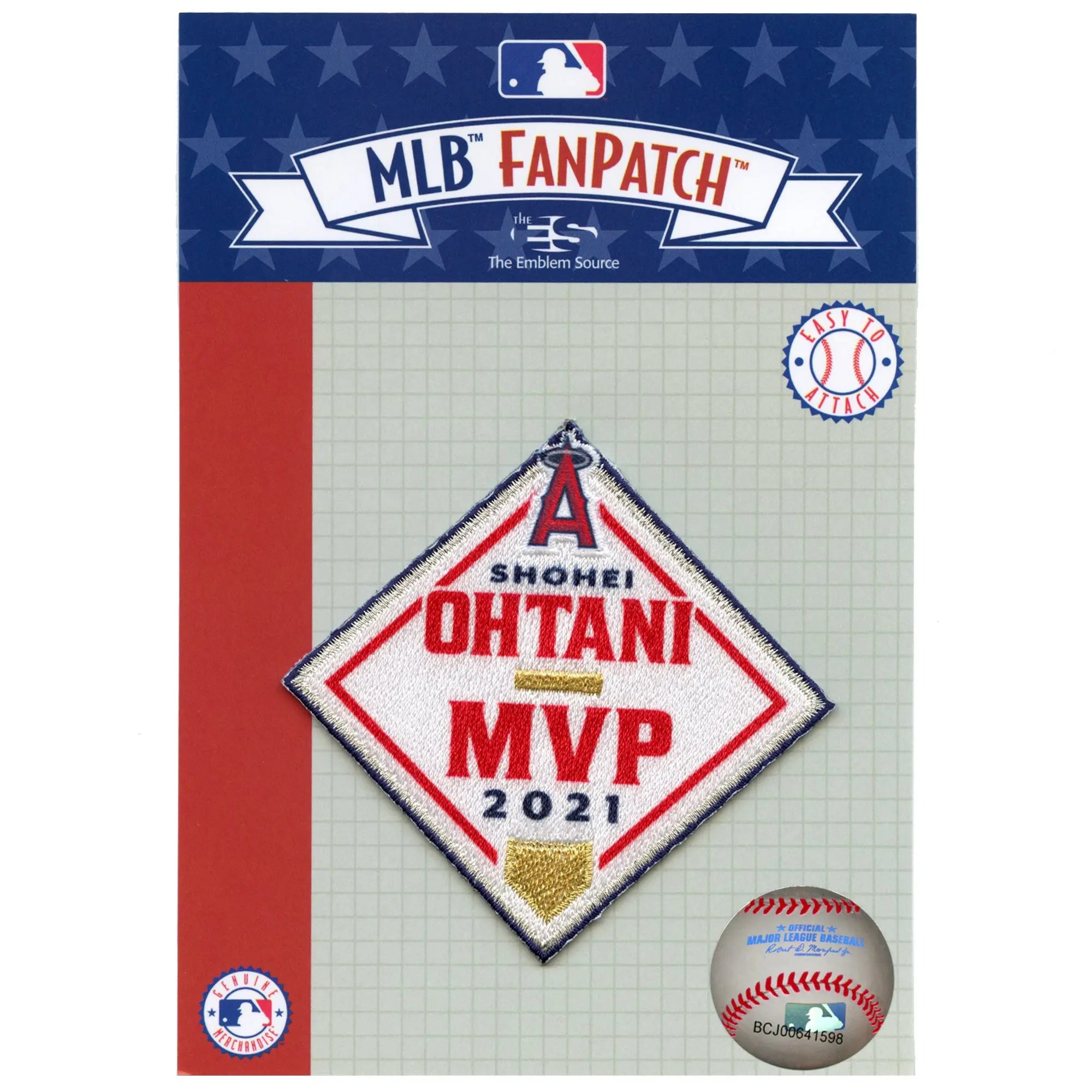 MVP 2021 Shohei Ohtani Fan Patch Los Angeles Angels Embroidered Iron o