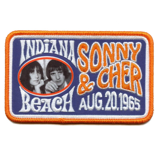 Sonny & Cher Indiana Beach Patch Classic Pop Duo Sublimated Embroidered Iron-On
