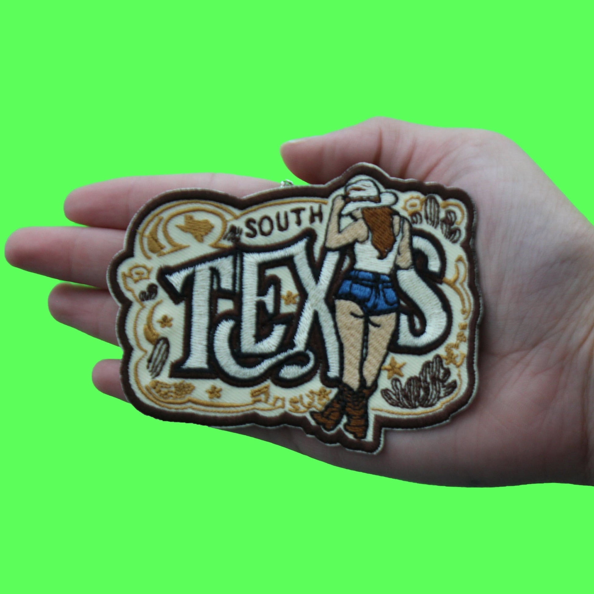South Texas Cowgirl Patch Western Country Aesthetic Embroidered Iron On