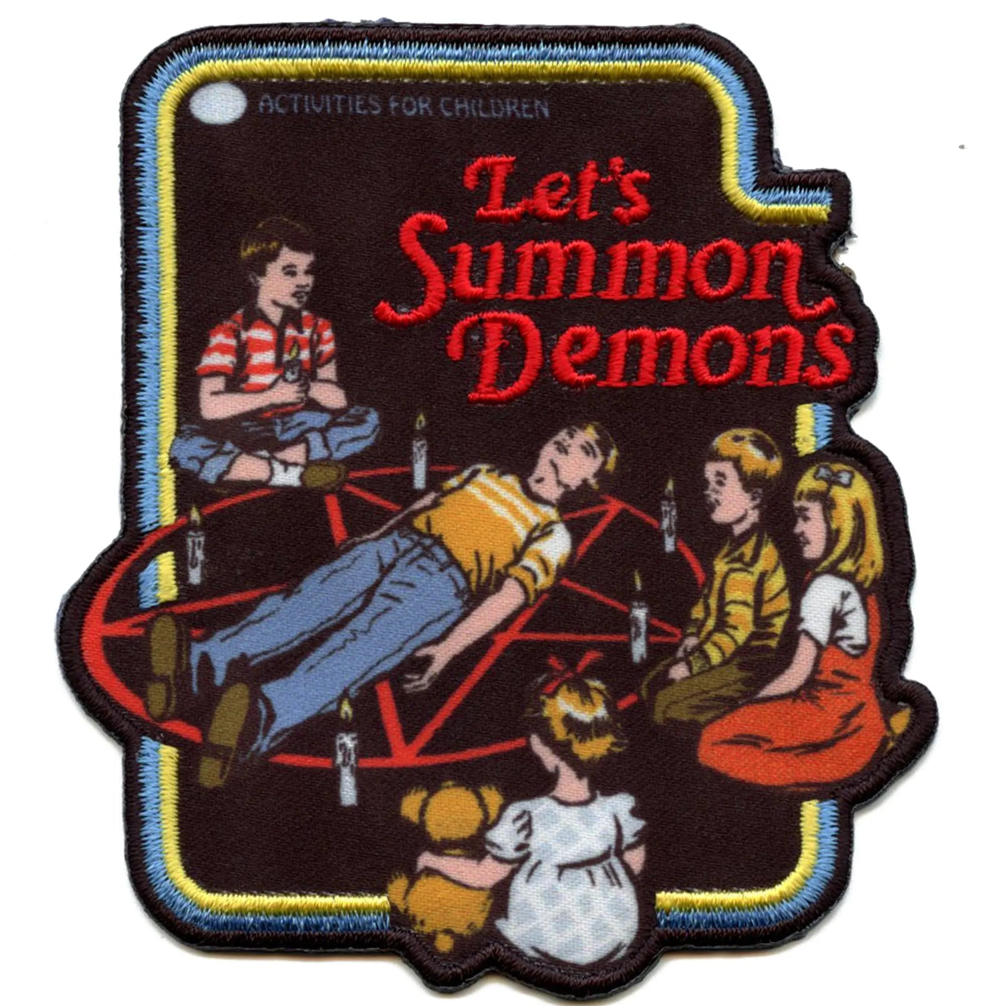 Steven Rhodes Let's Summon Demons Patch Activities for Children Sublimated Embroidery Iron-On