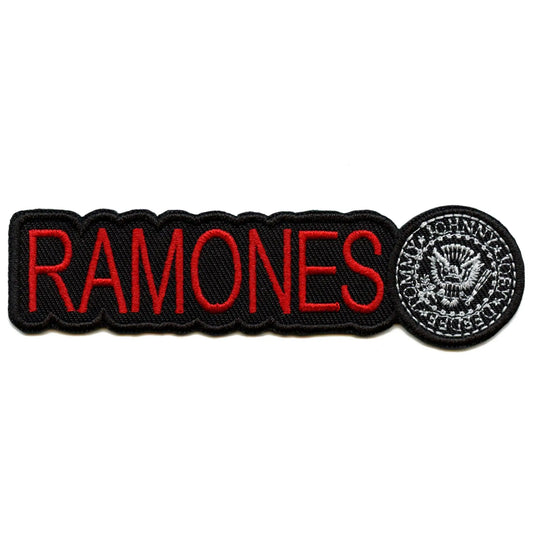 The Ramones Logo & Seal Patch Punk Rock Band Embroidered Iron On