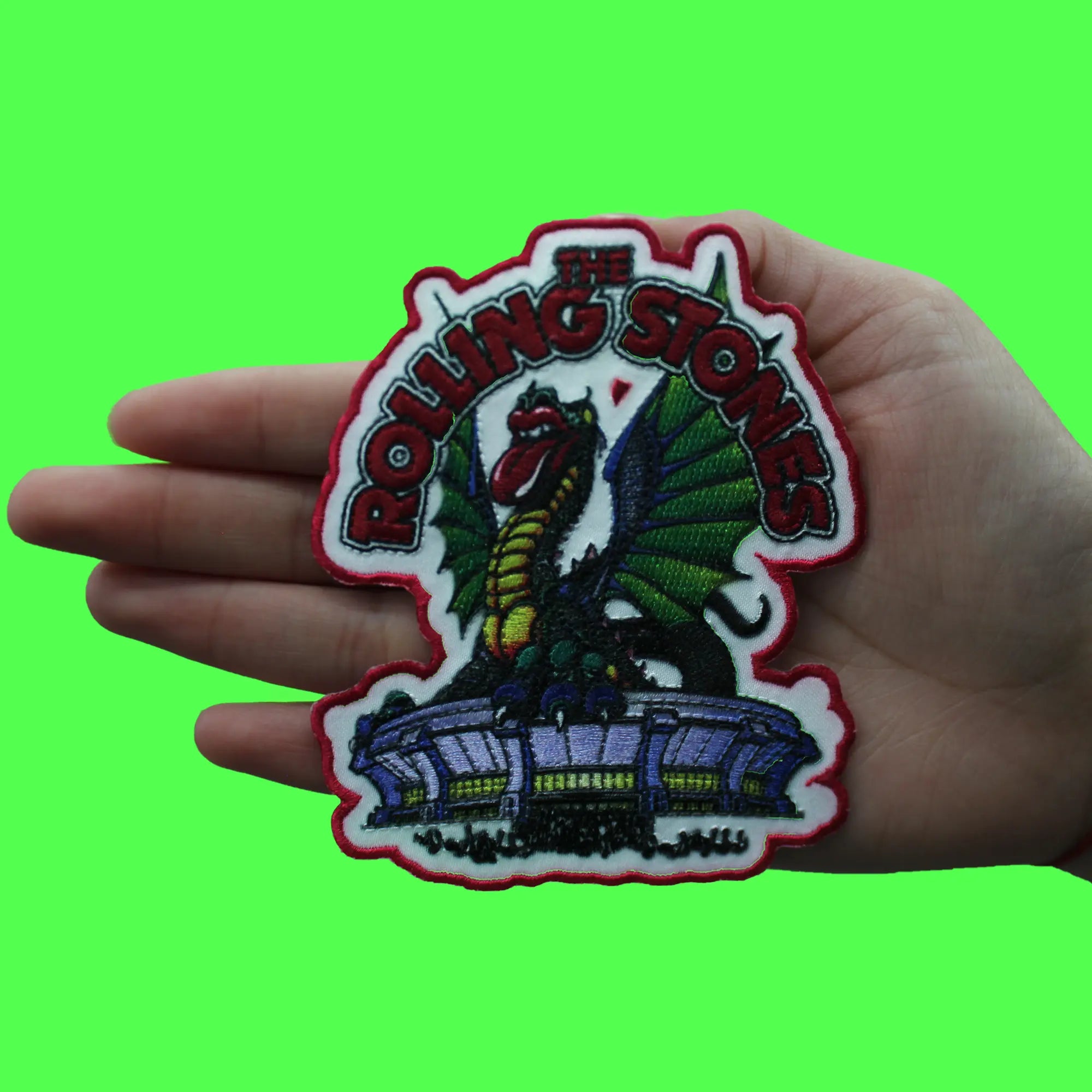 The Rolling Stones Dragon Cut-Out Patch Rock Folk Band Sublimated Embroidery Iron On
