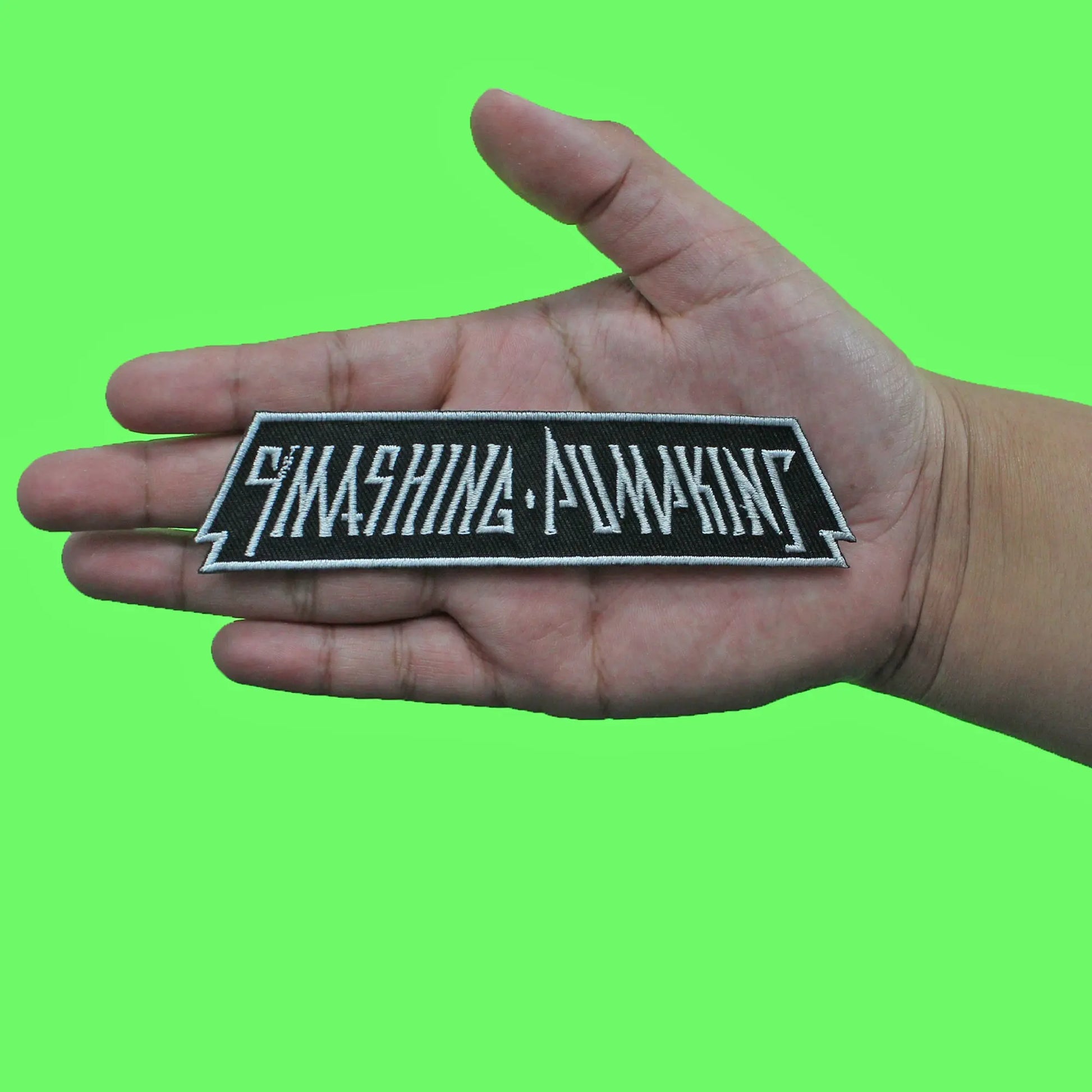 The Smashing Pumpkins Script Logo Patch Rock Band Embroidered Iron On