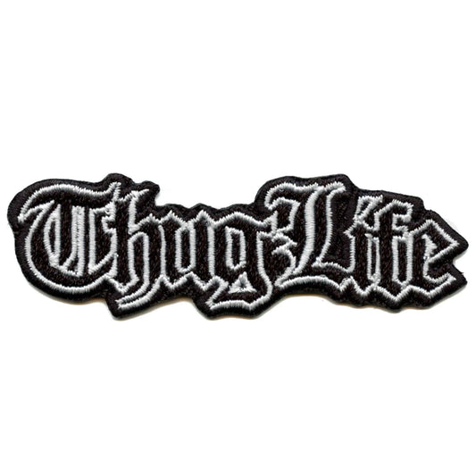 Thug Life Script Patch Old English Hood Embroidered Iron On