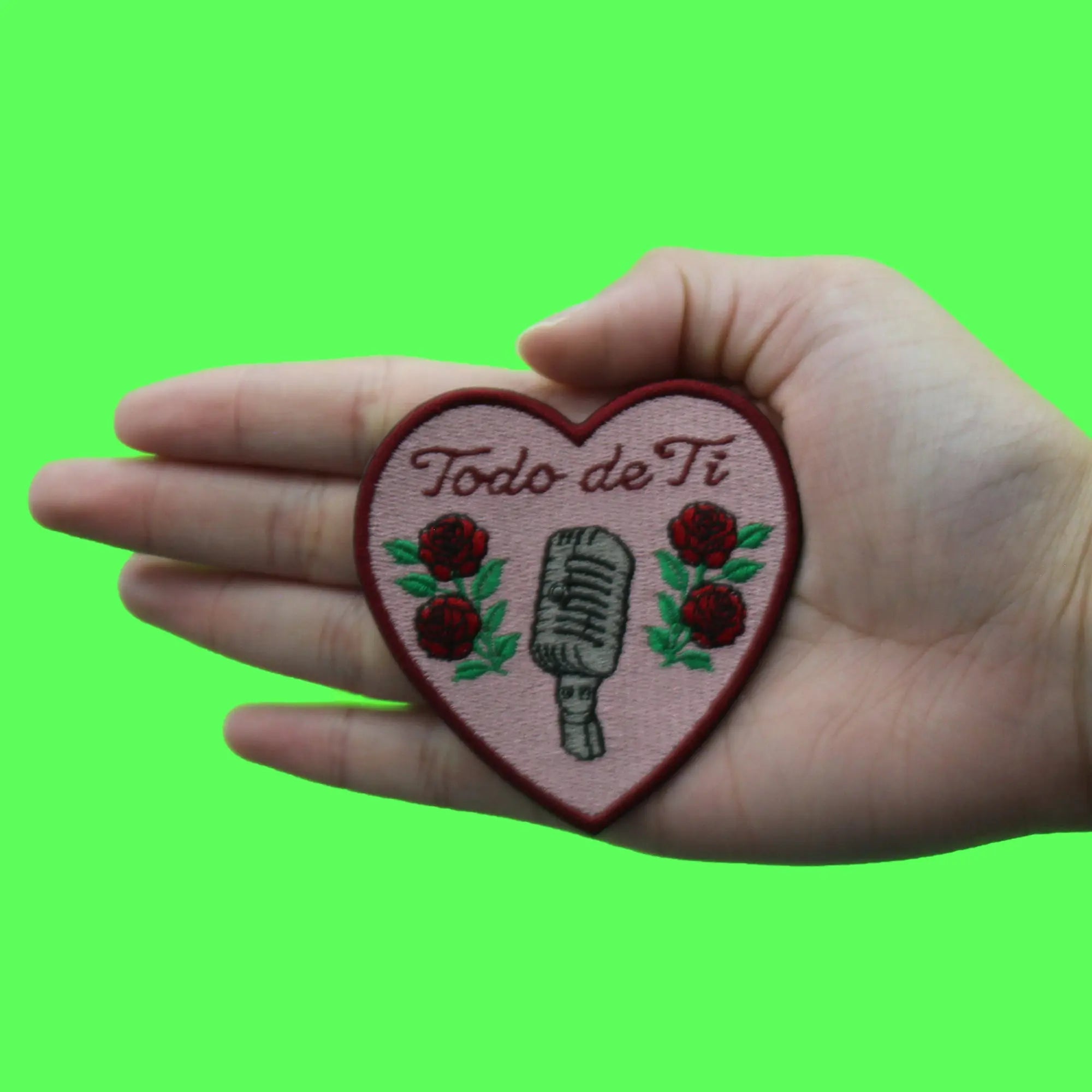 Todo De Ti Patch Latino Reggaeton Artist Heart Embroidered Iron on