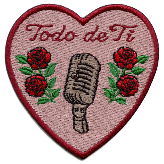 Todo De Ti Patch Latino Reggaeton Artist Heart Embroidered Iron on