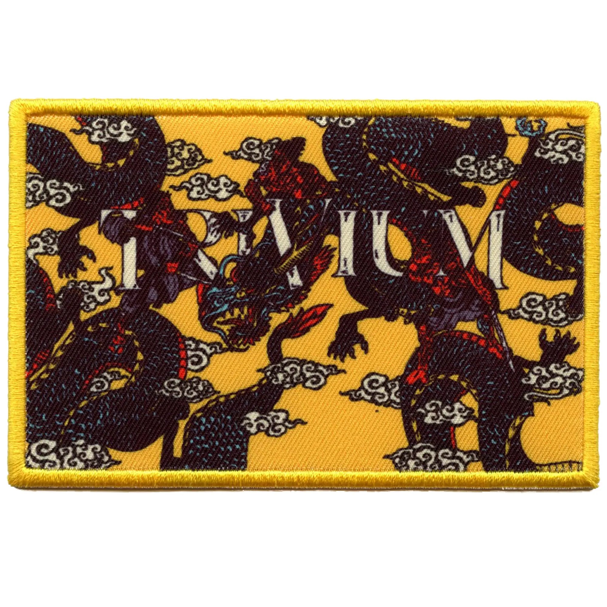 Trivium Dragons Band Patch Yellow Heavy Metal Sublimated Embroidery Iron On