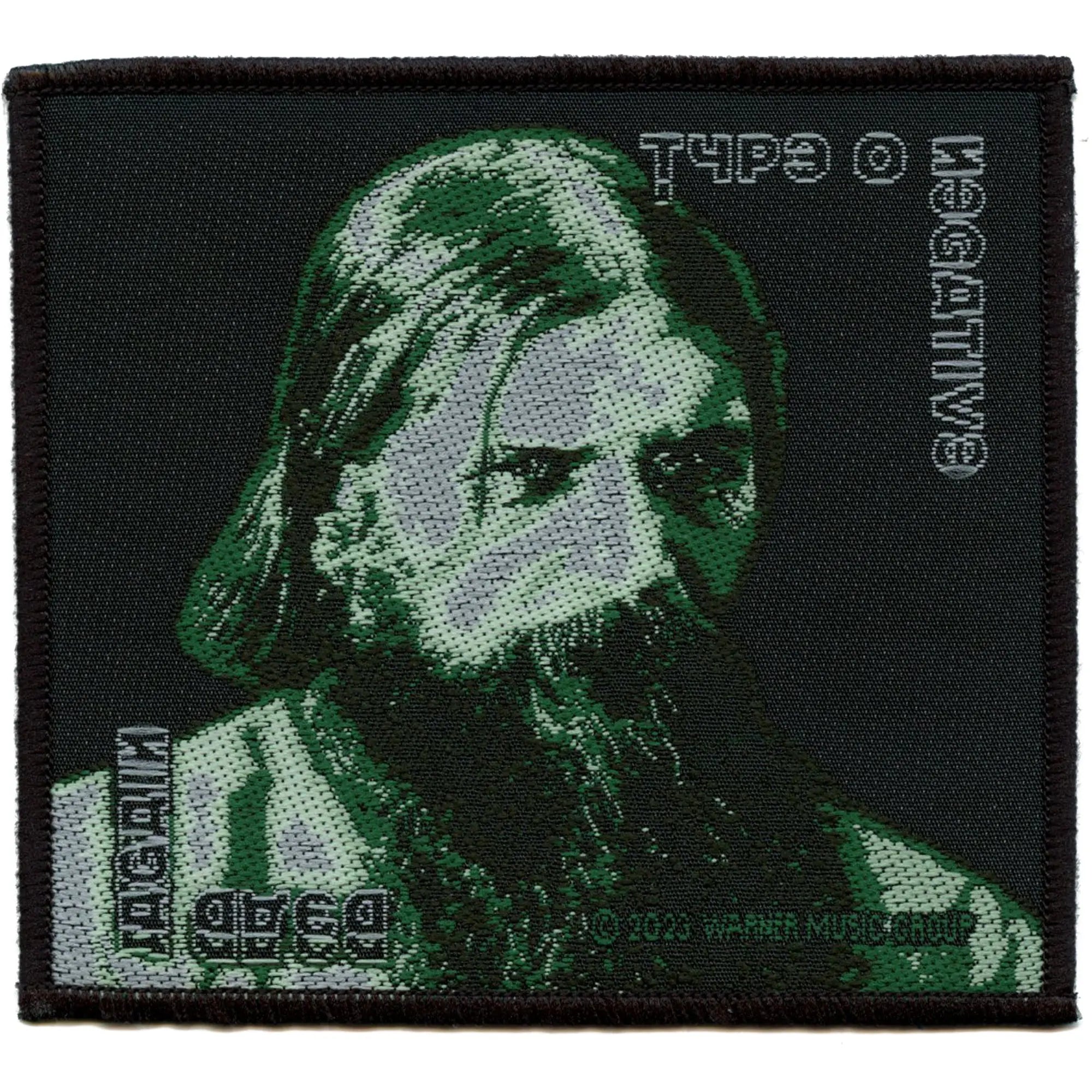 Type O Negative Dead Again Patch Portrait Album Cover Woven Iron-On