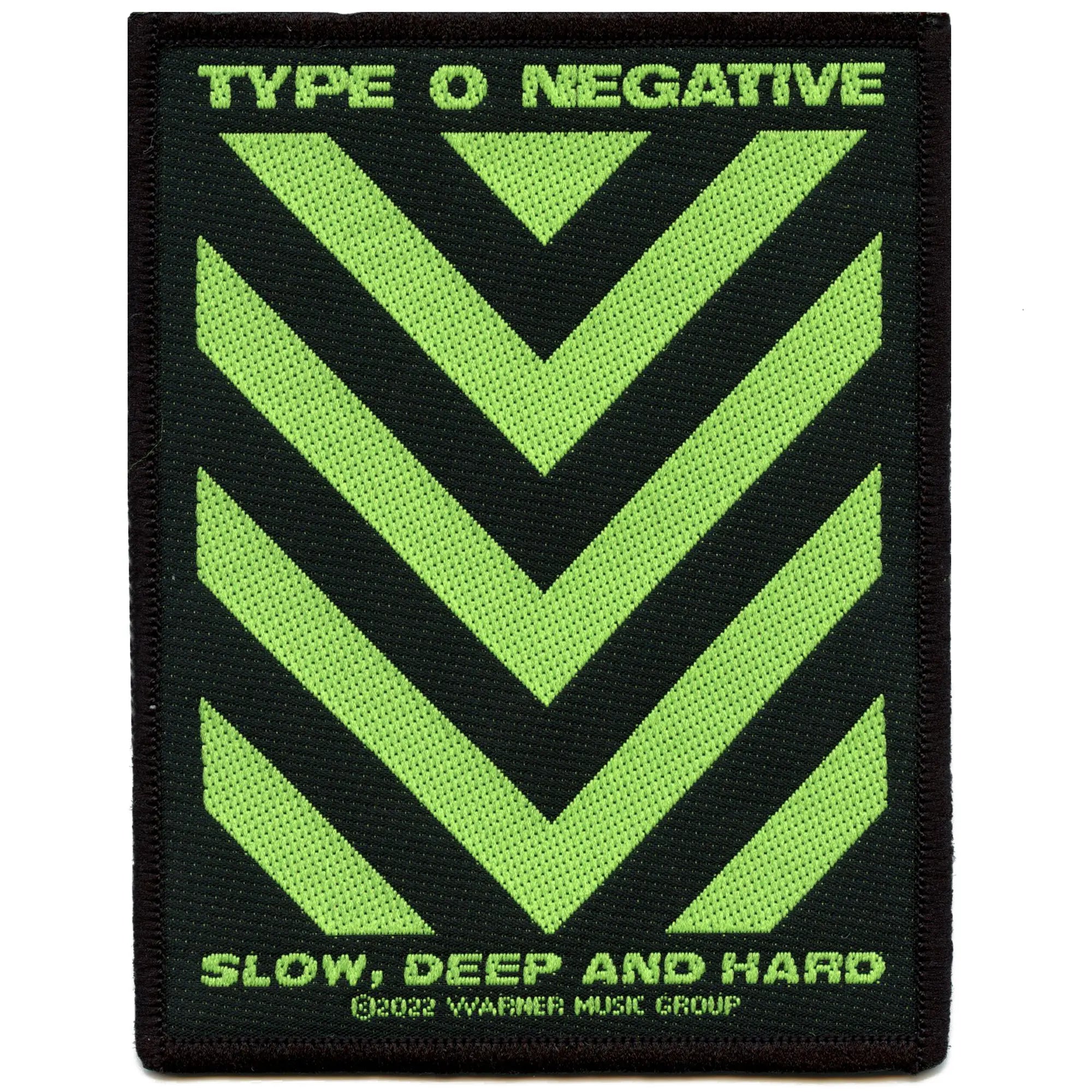 Type O Negative Grunge Rock Patch Slow Deep & Hard Woven Iron On