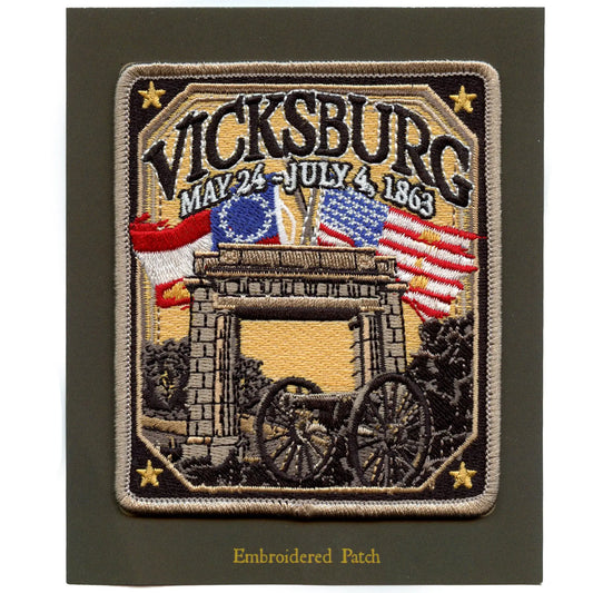 Vicksburg Stars And Stripes Patch Military Mississippi National Park Embroidered Iron On