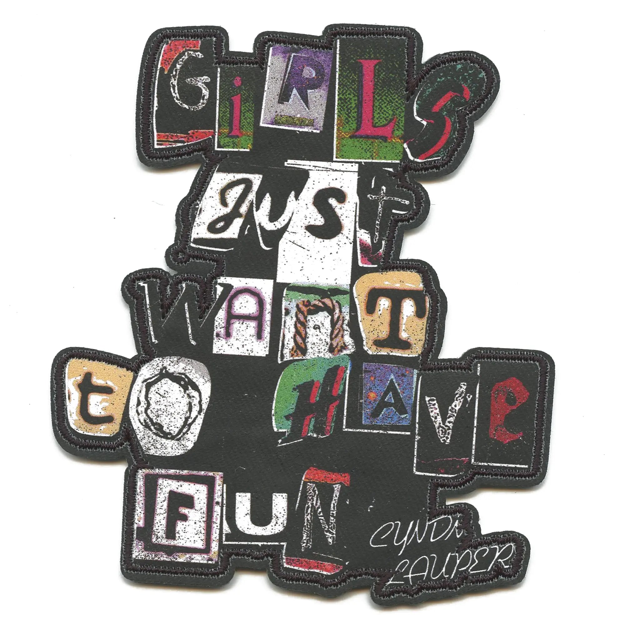 Girls Just Wanna Have Fun Patch Artist Cyndi Lauper Sublimated Iron On